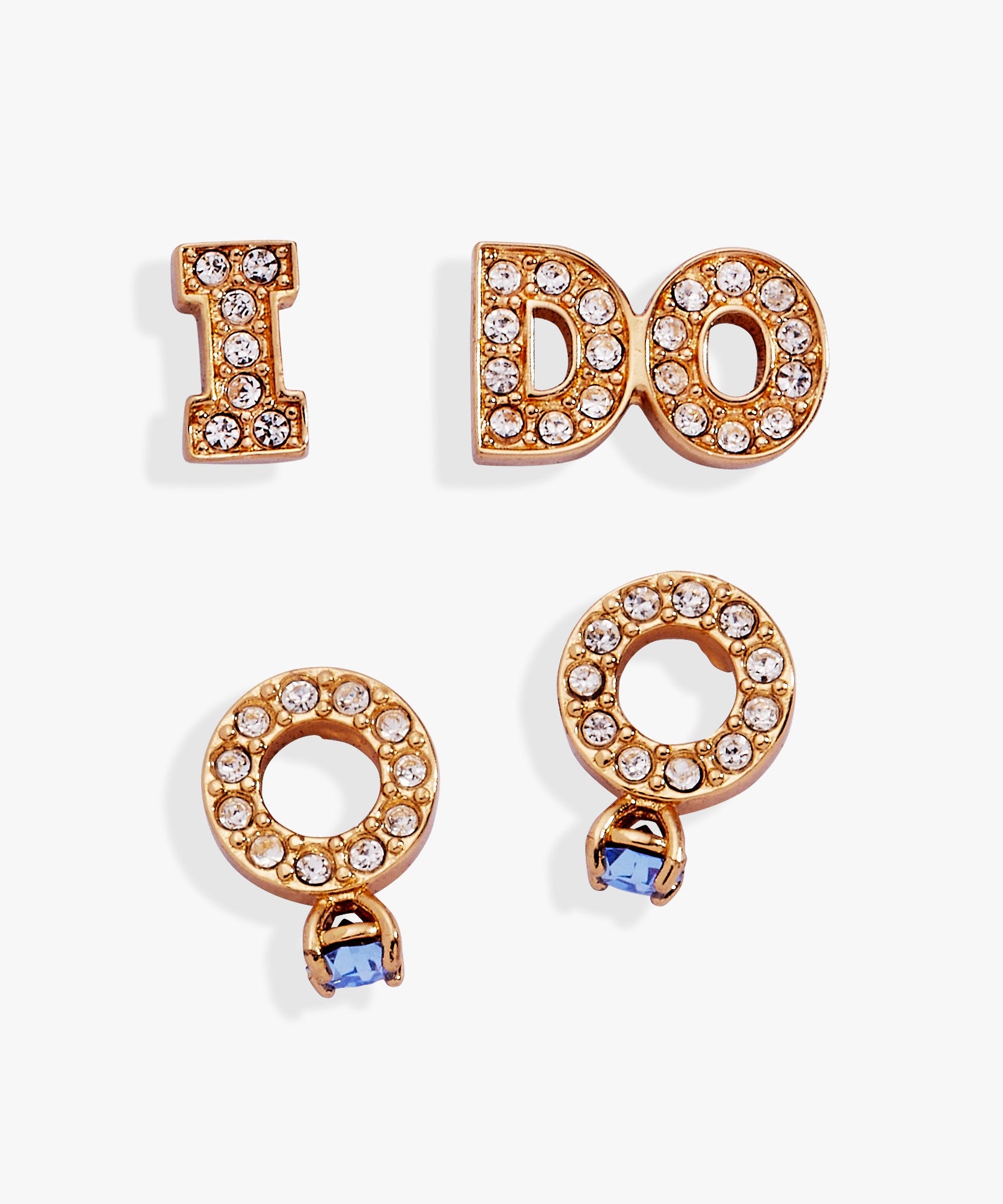 Bridal “I Do” Stud Earring Set of 2