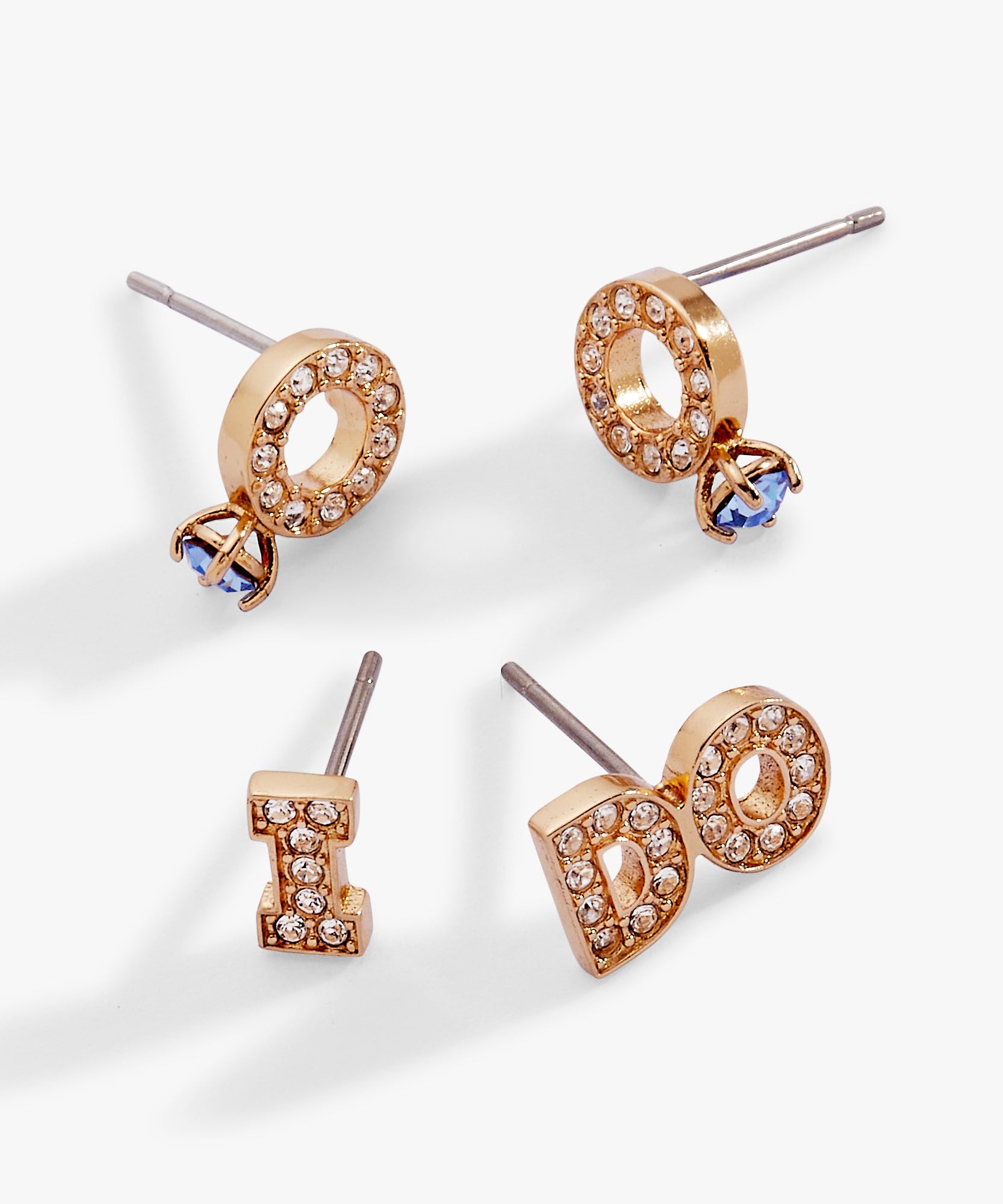 Bridal “I Do” Stud Earring Set of 2
