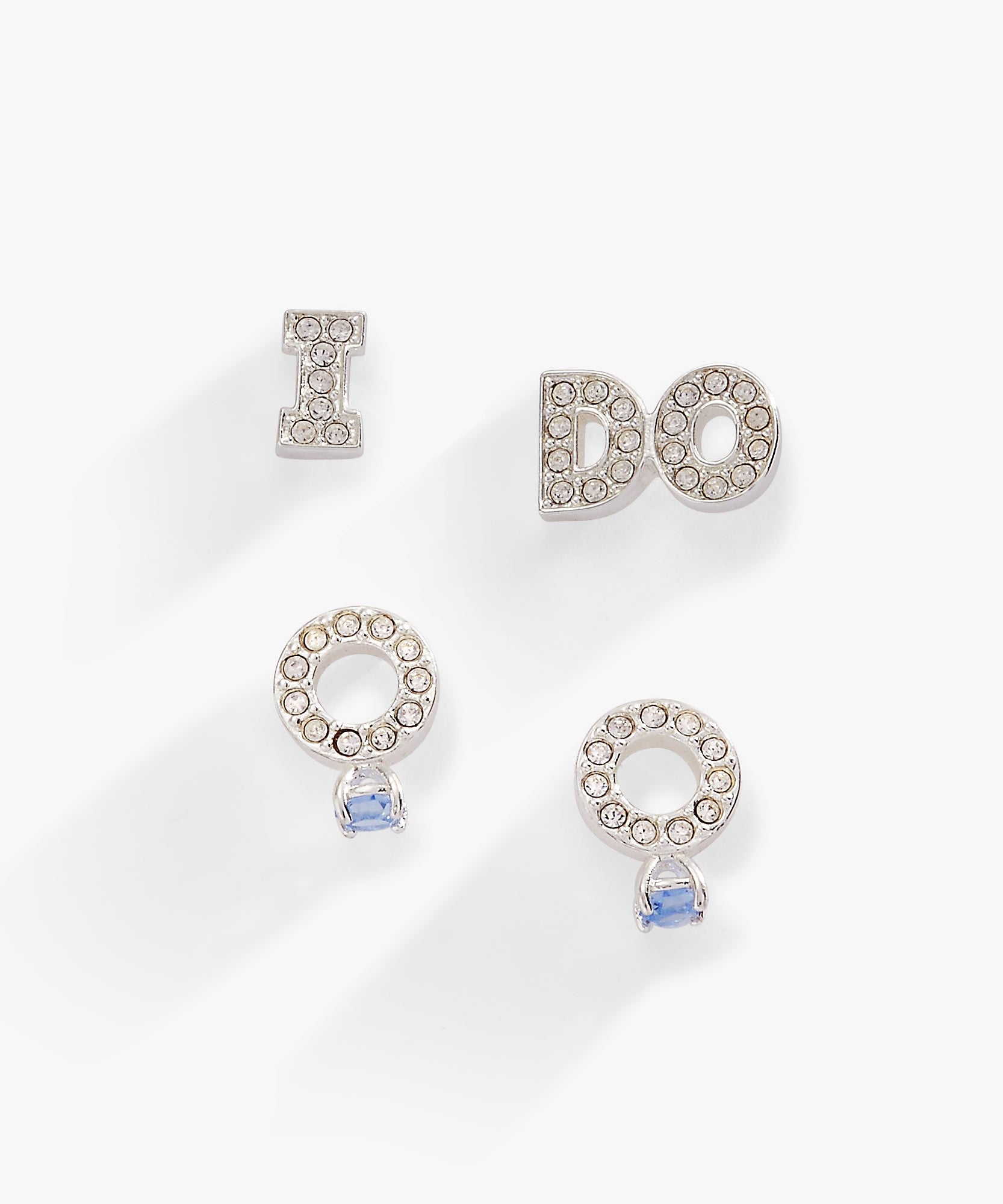 Bridal “I Do” Stud Earring Set of 2