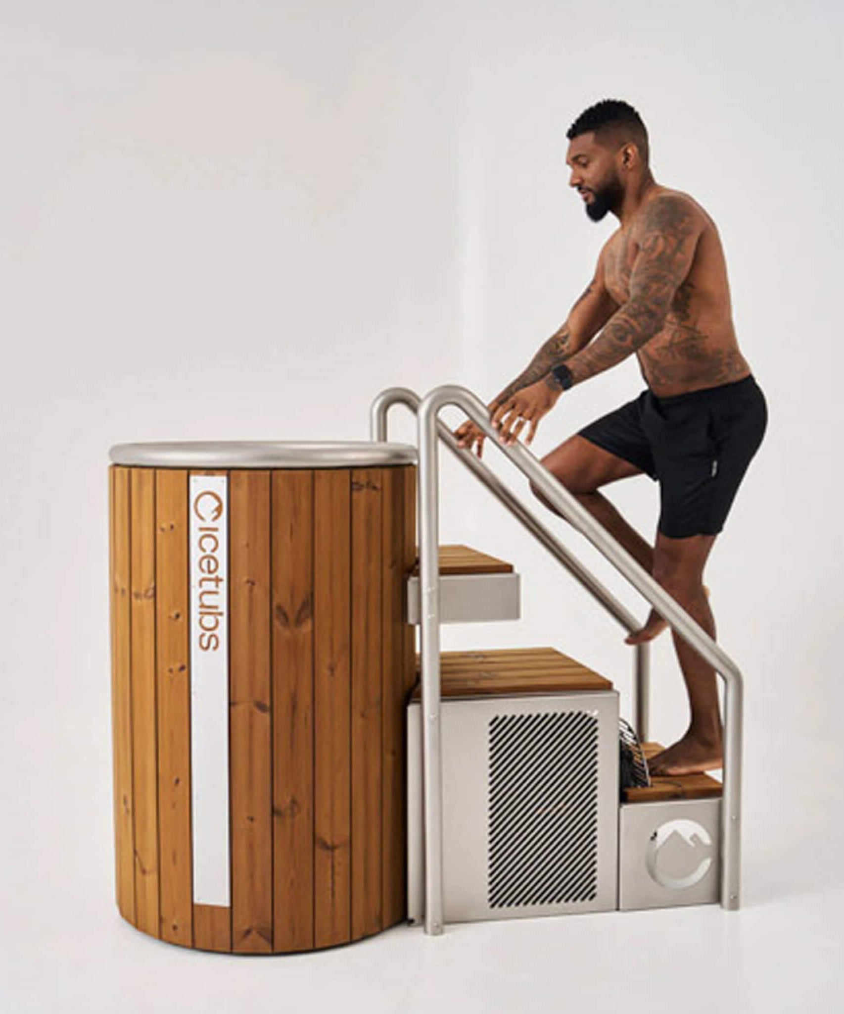 Icetubs IceBarrel Thermowood And Fiberglass Cold Plunge Immersion Tub (SAK68129)