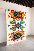 Handwoven Thin Rug  with Traditional Carpathian Pattern