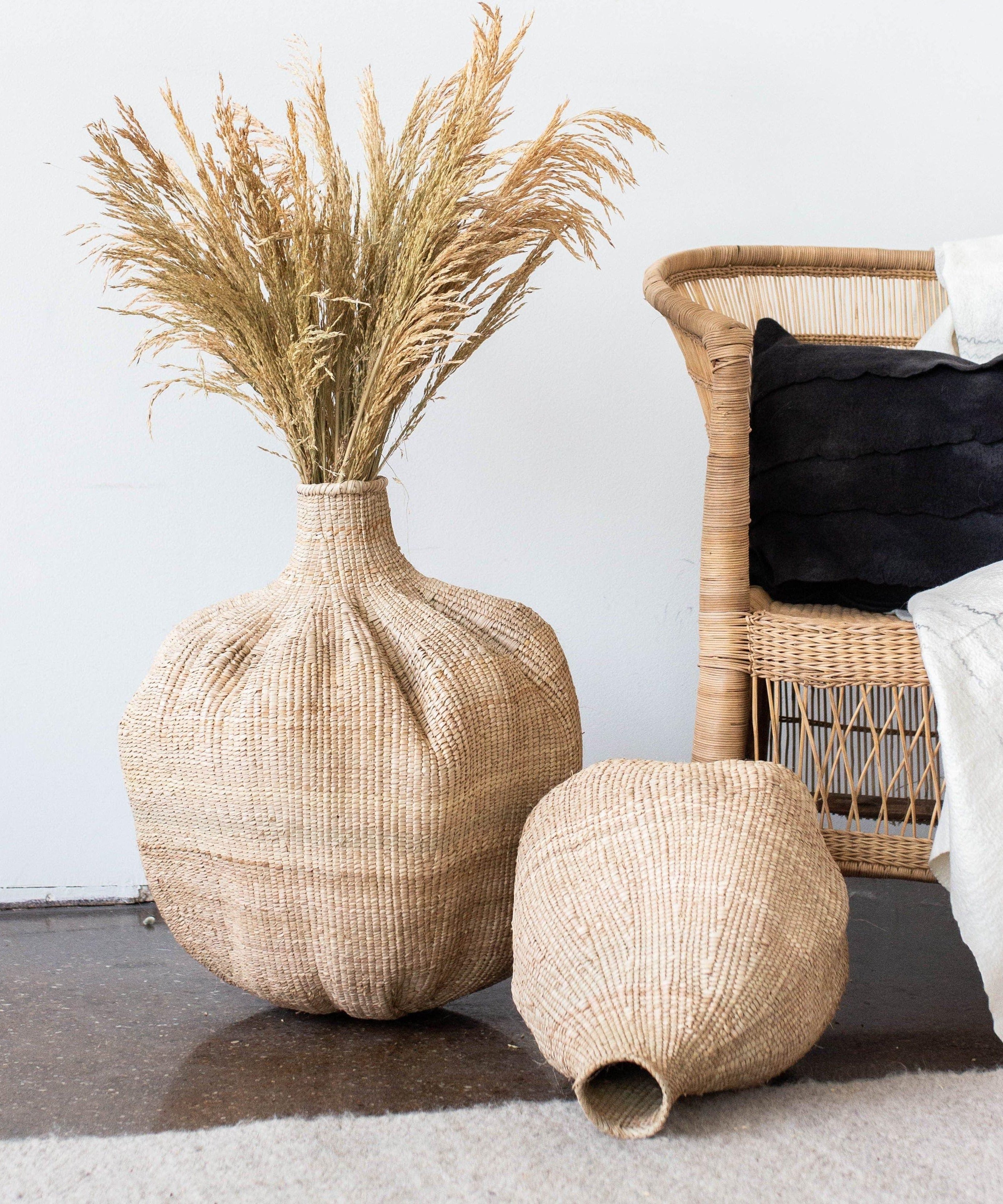 Ilala Garlic Gourd Handwoven African Basket