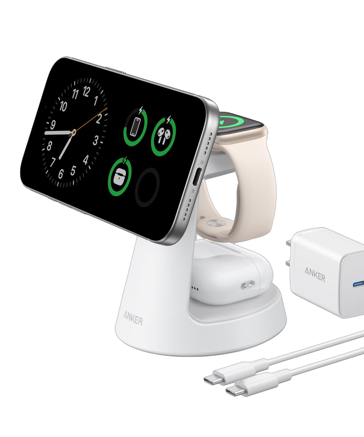 Anker MagGo Wireless Charging Station (3-in-1, Dock Stand)