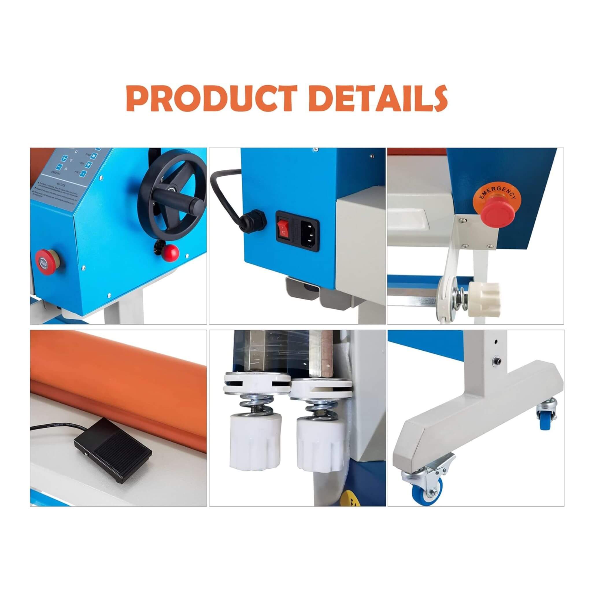 Heavy-Duty Industrial 110V Laminating Machine With Holder Rod (SAK68035)