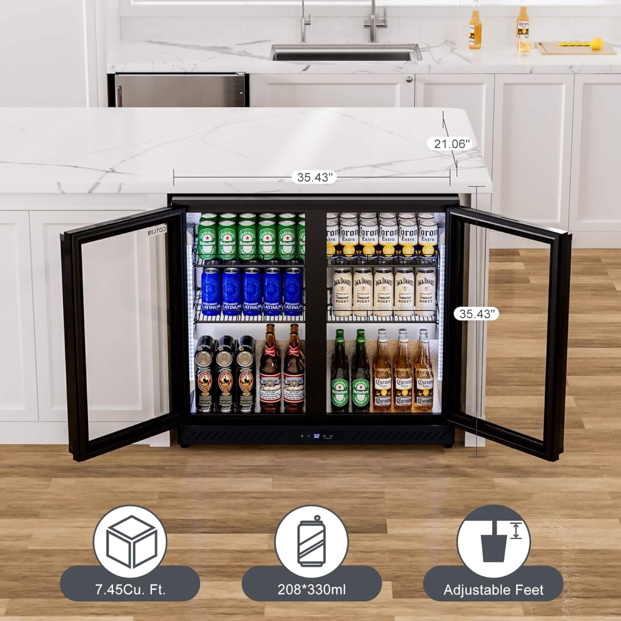 Industrial Freestanding Undercounter Beverage Refrigerator (SAK84019)