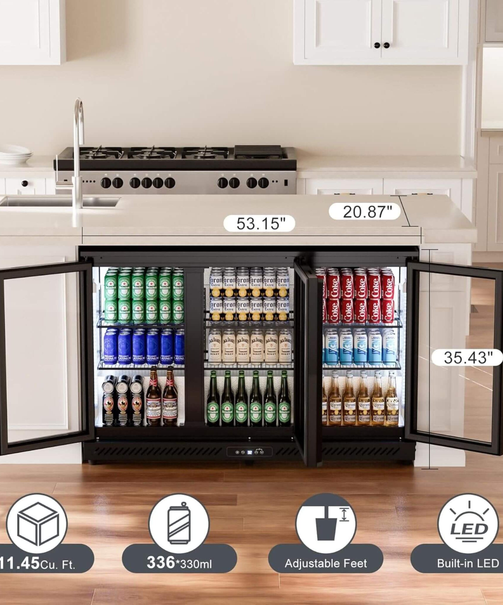 Industrial Freestanding Undercounter Beverage Refrigerator (SAK84019)