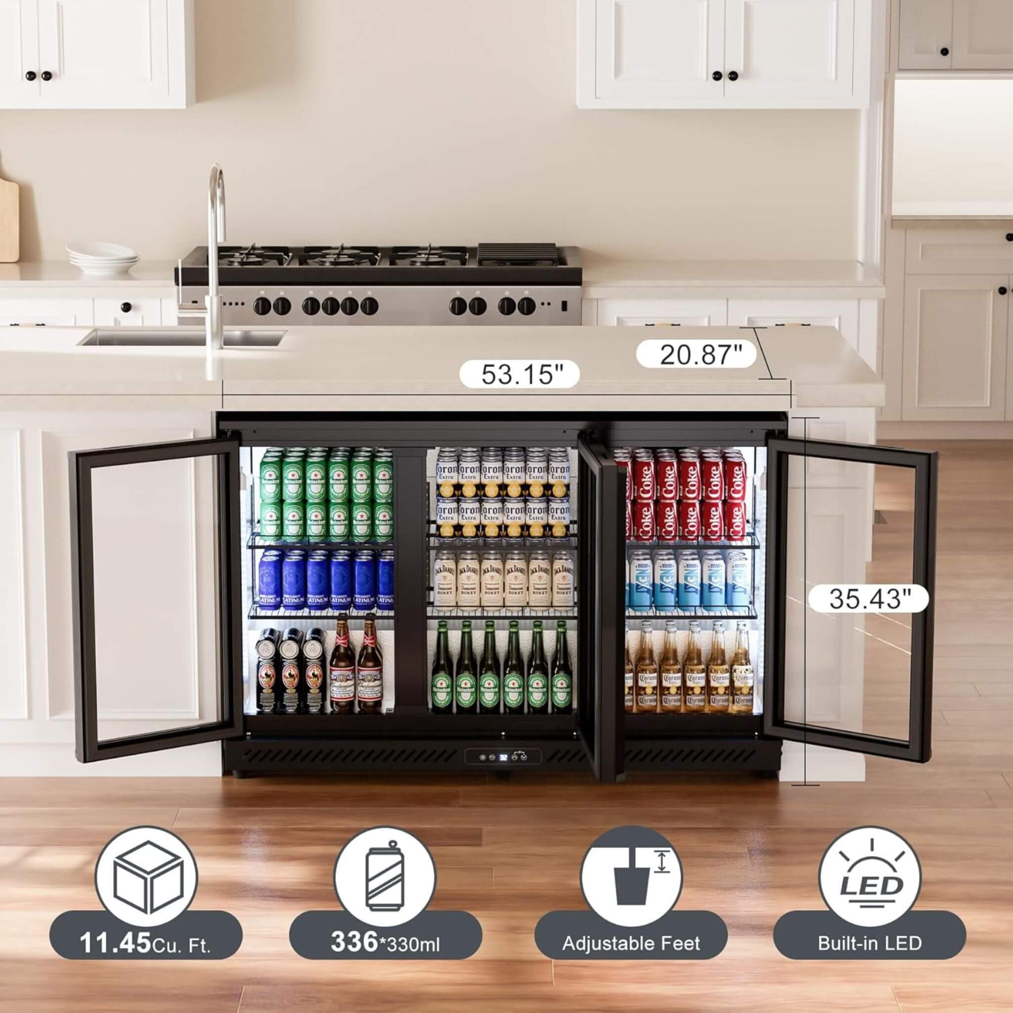 Industrial Freestanding Undercounter Beverage Refrigerator (SAK84019)