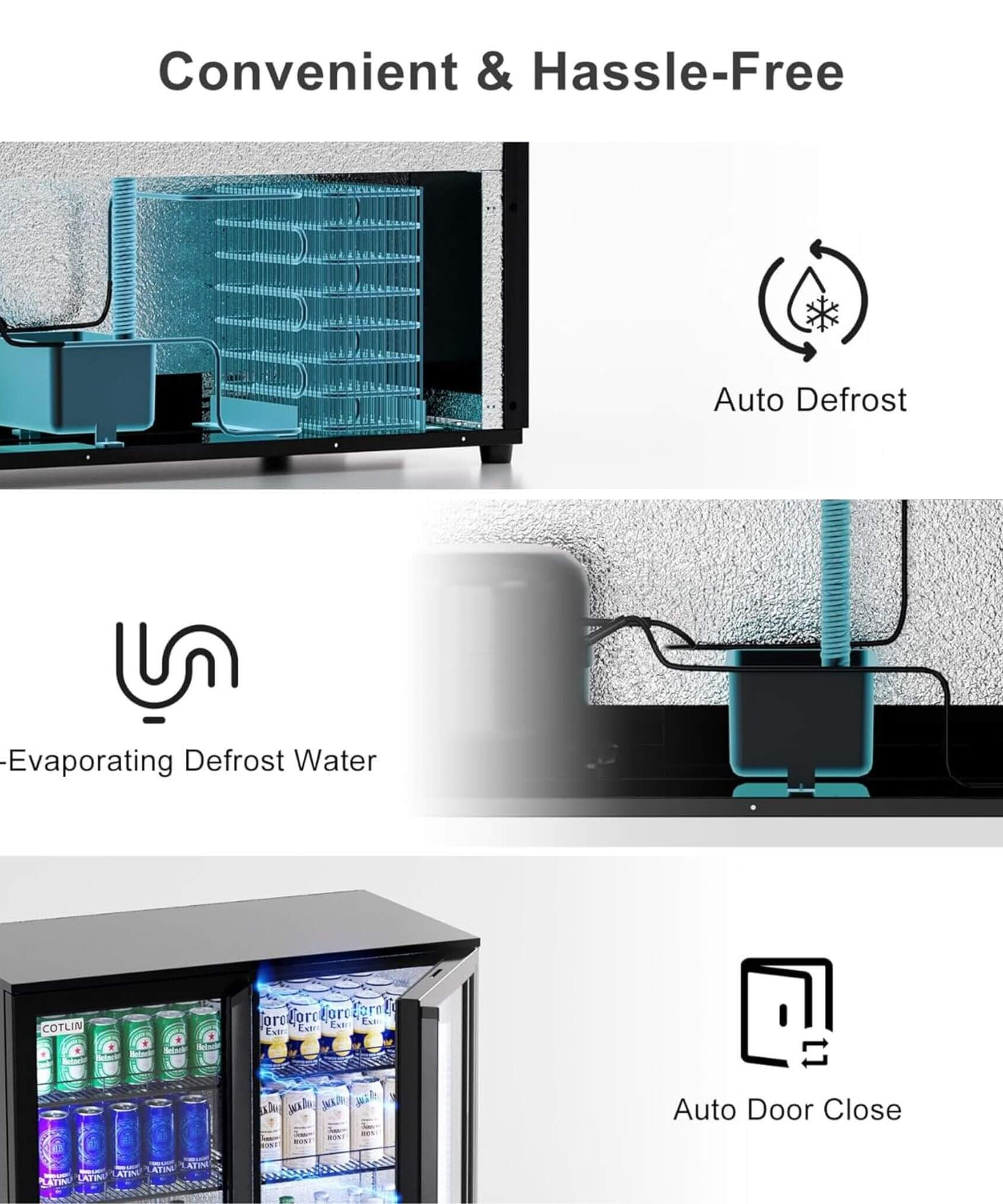 Industrial Freestanding Undercounter Beverage Refrigerator (SAK84019)