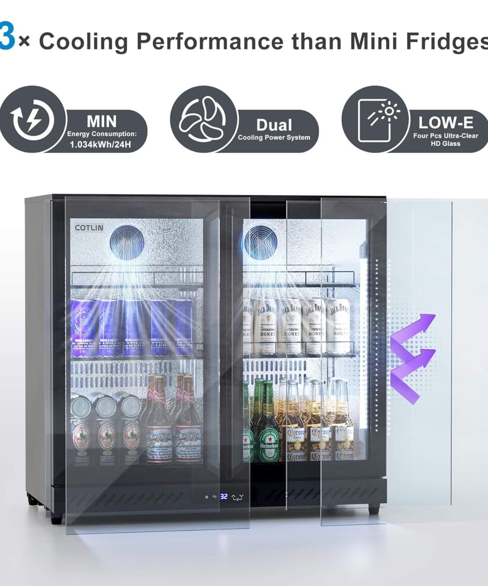 Industrial Freestanding Undercounter Beverage Refrigerator (SAK84019)