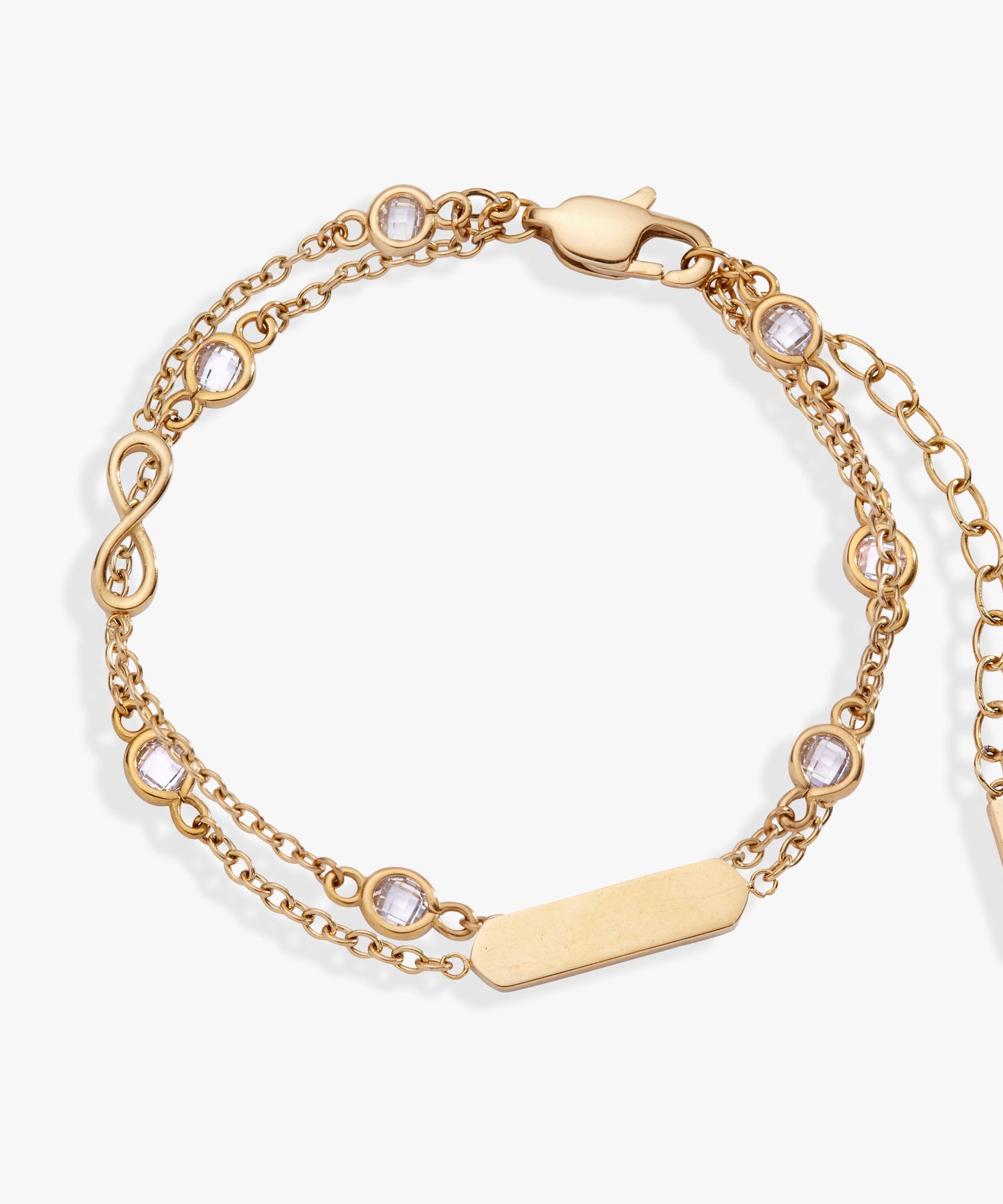 Infinity Chain Double Strand Bracelet