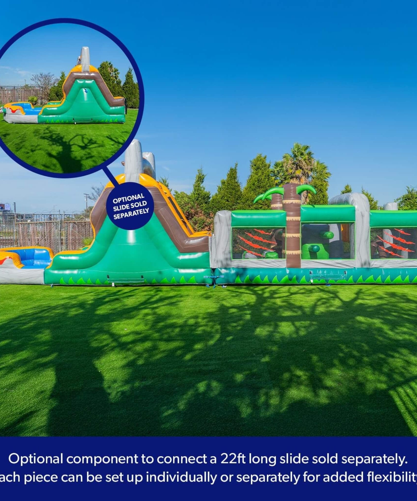 20FT Inflatable Dinosaur Obstacle Course With Blower (SAK90817)