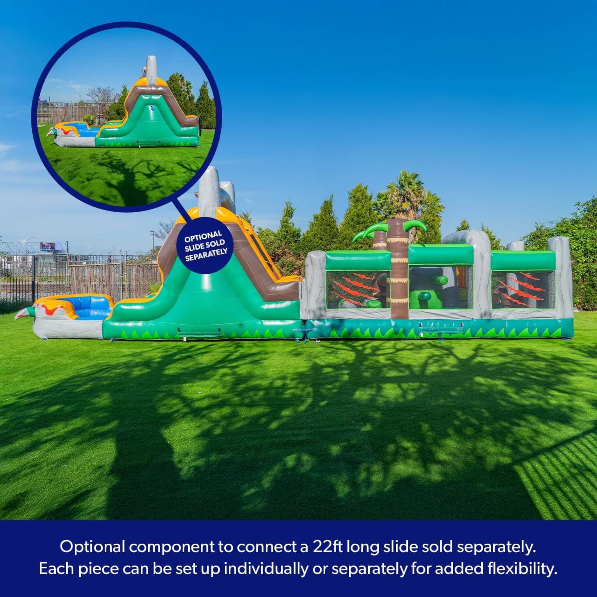 20FT Inflatable Dinosaur Obstacle Course With Blower (SAK90817)