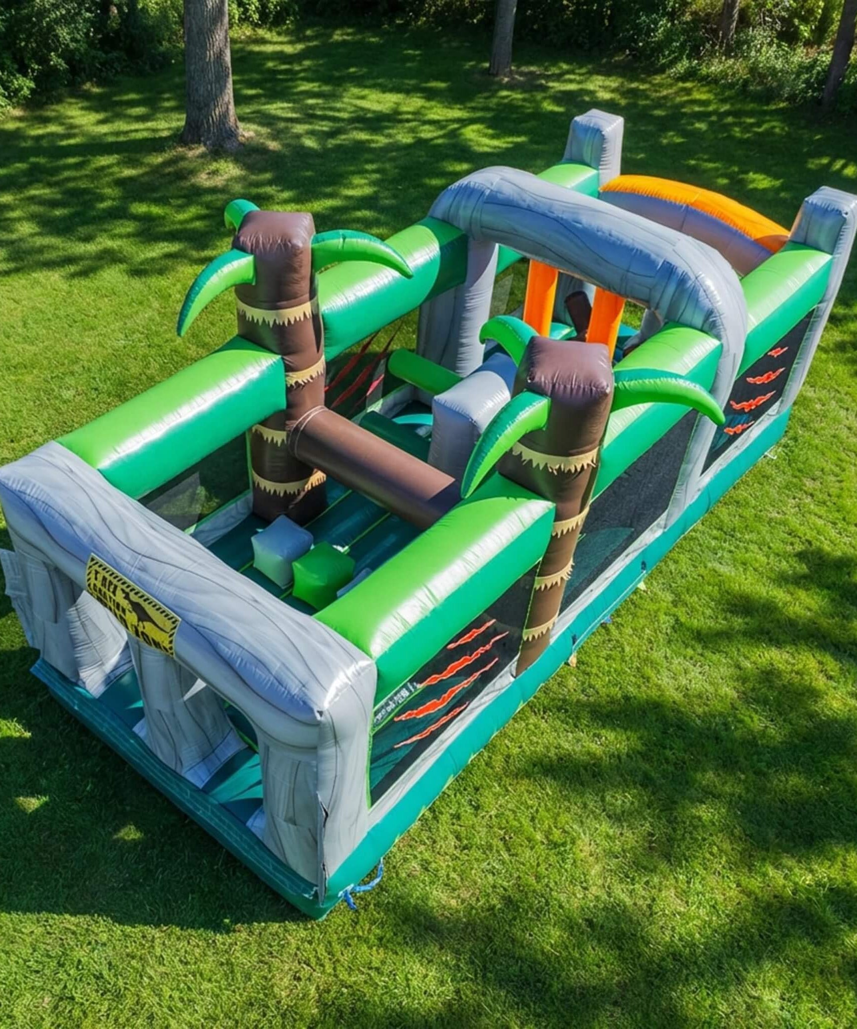 20FT Inflatable Dinosaur Obstacle Course With Blower (SAK90817)