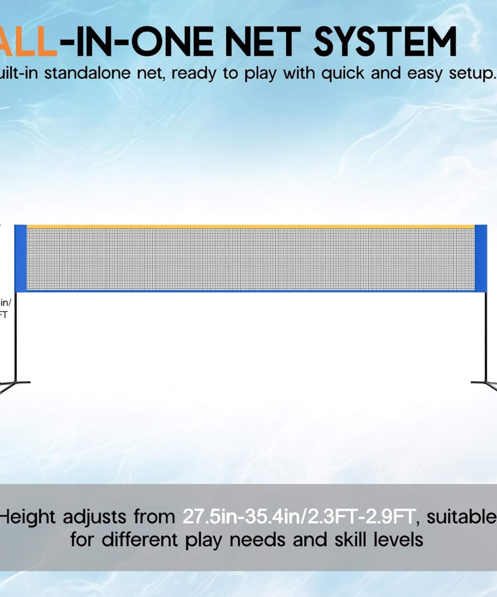 [26X46FT] Inflatable Commercial Floating Pickleball And Volleyball Court With Net (SAK39071)
