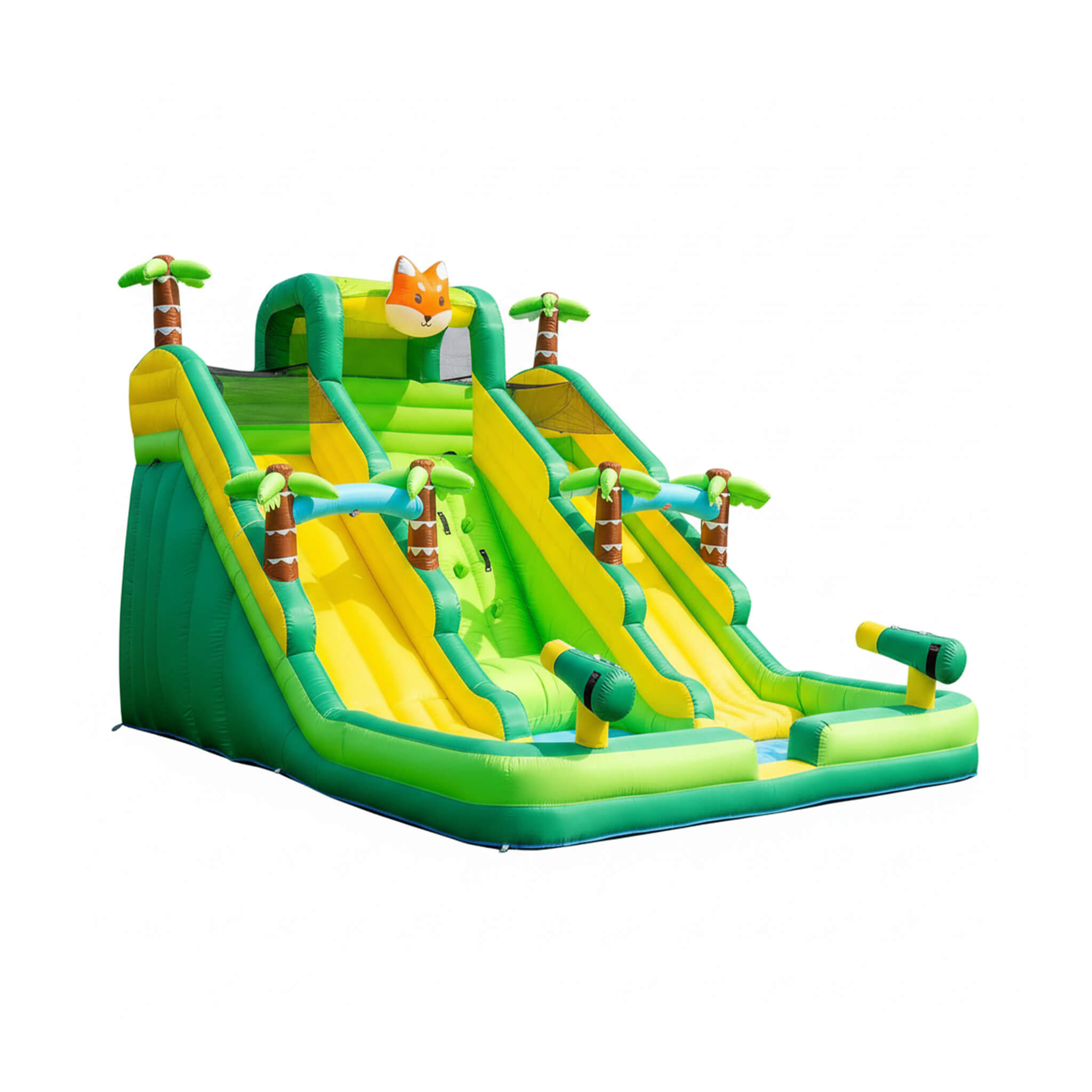 Inflatable Water Slide Park With Pool And Climbing Wall (SAK90736)