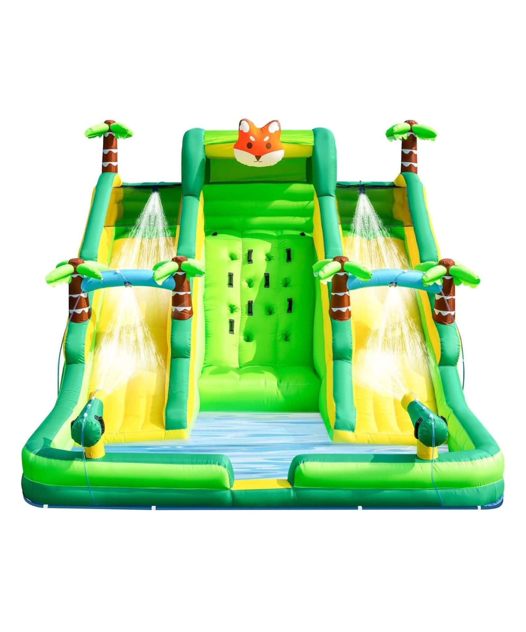 Inflatable Water Slide Park With Pool And Climbing Wall (SAK90736)