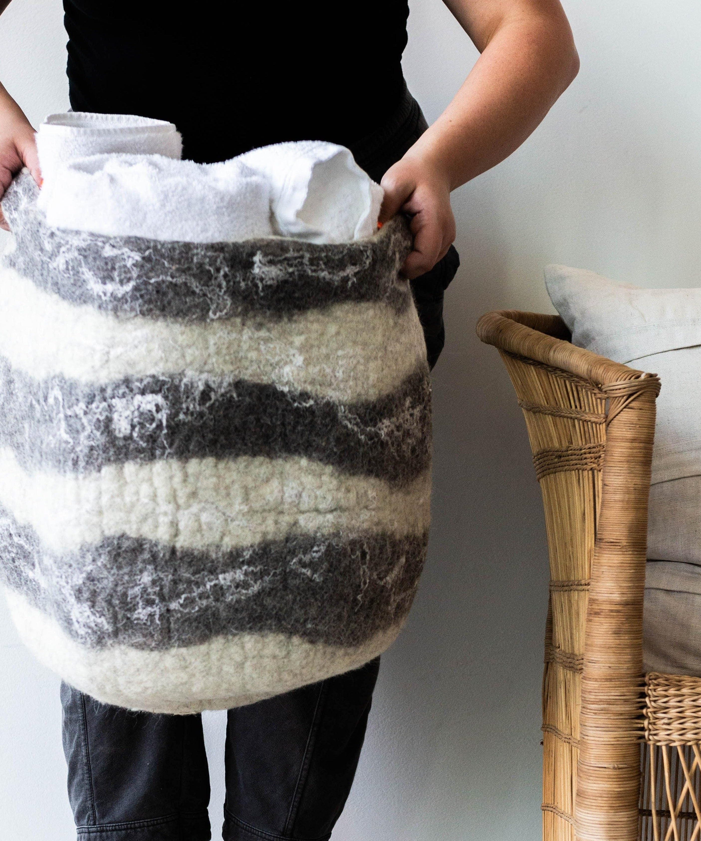 Ingobozi Woven Wool African Storage Basket