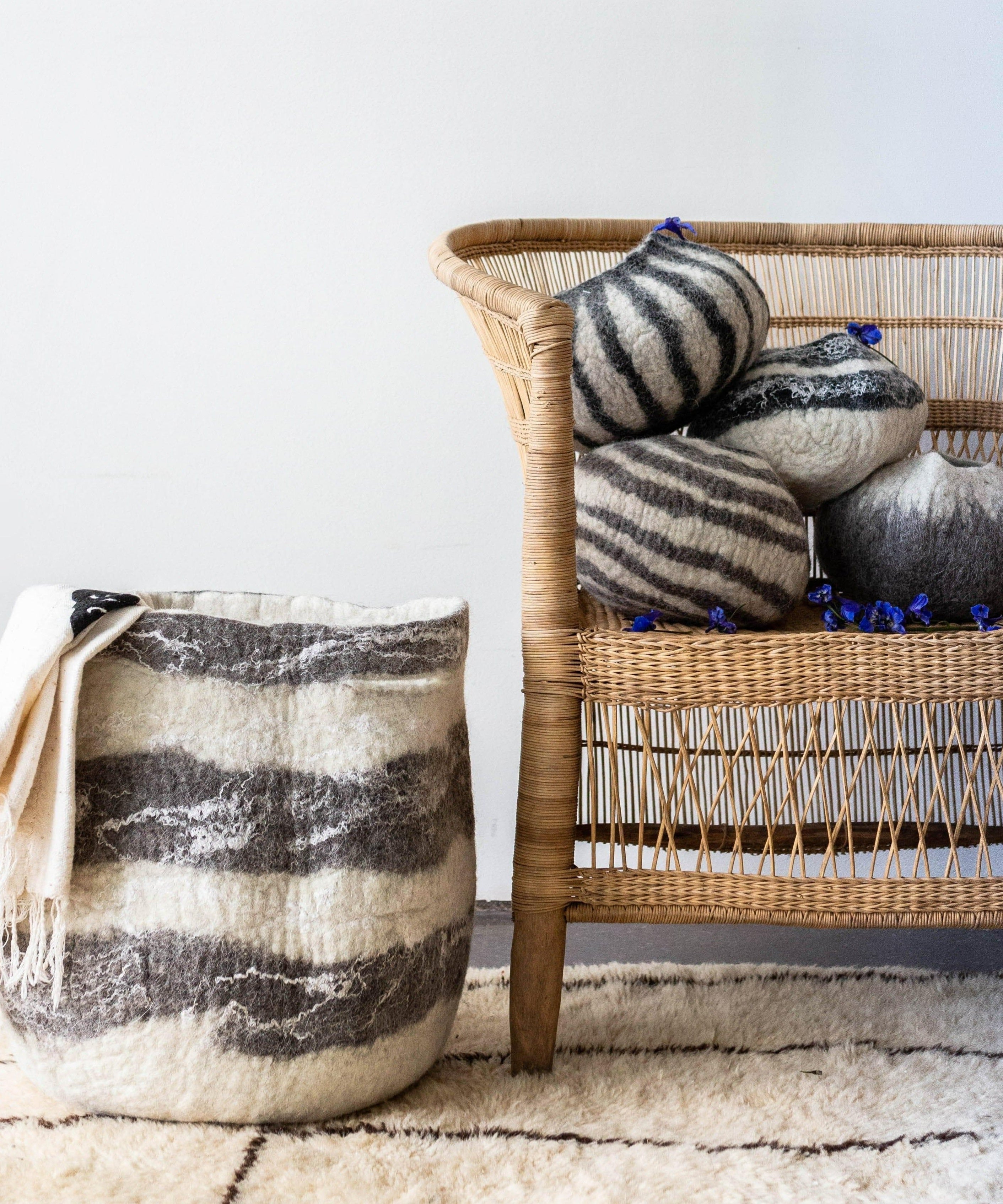 Ingobozi Woven Wool African Storage Basket
