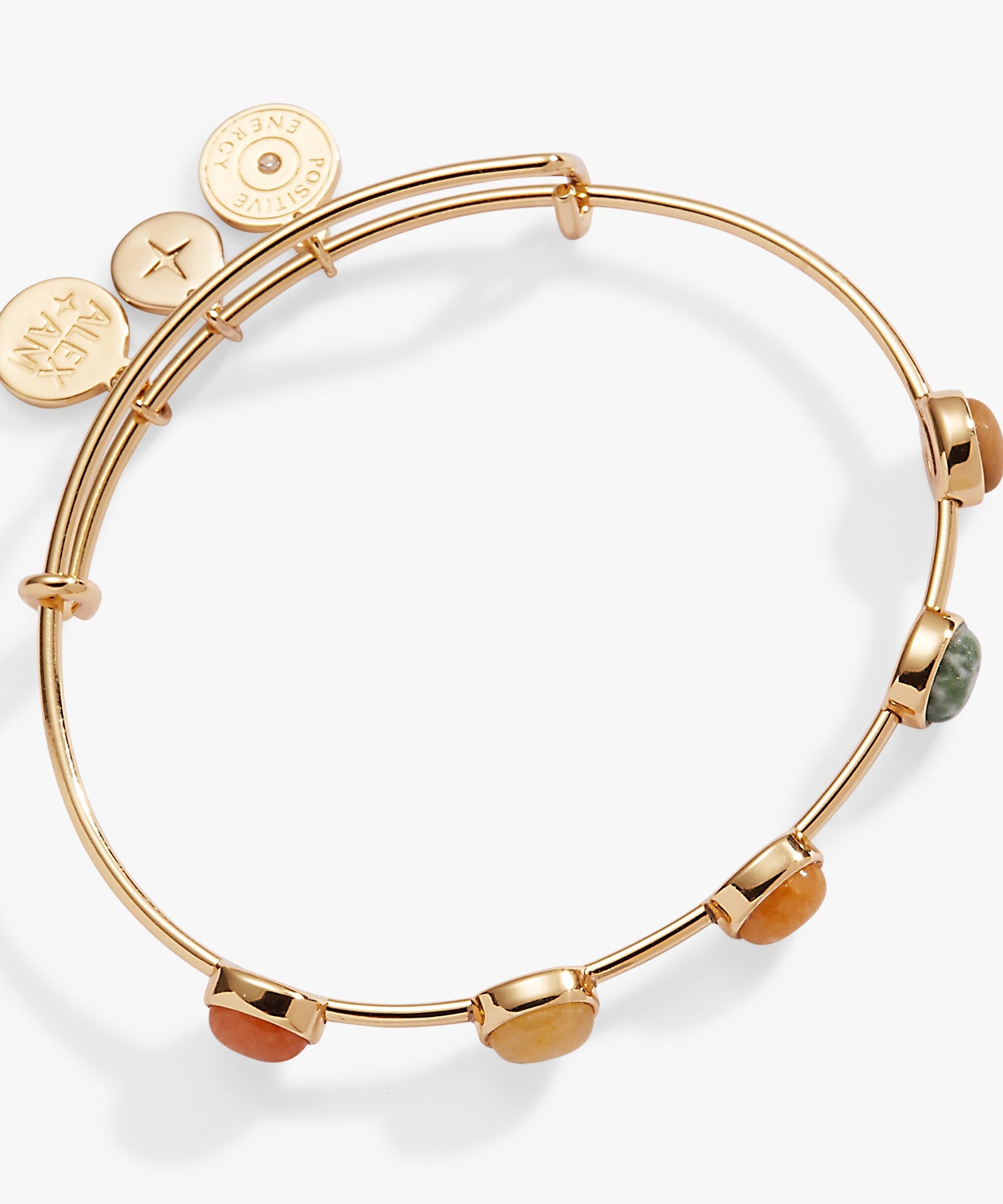 In-Line Semi-Precious Gemstone Bangle