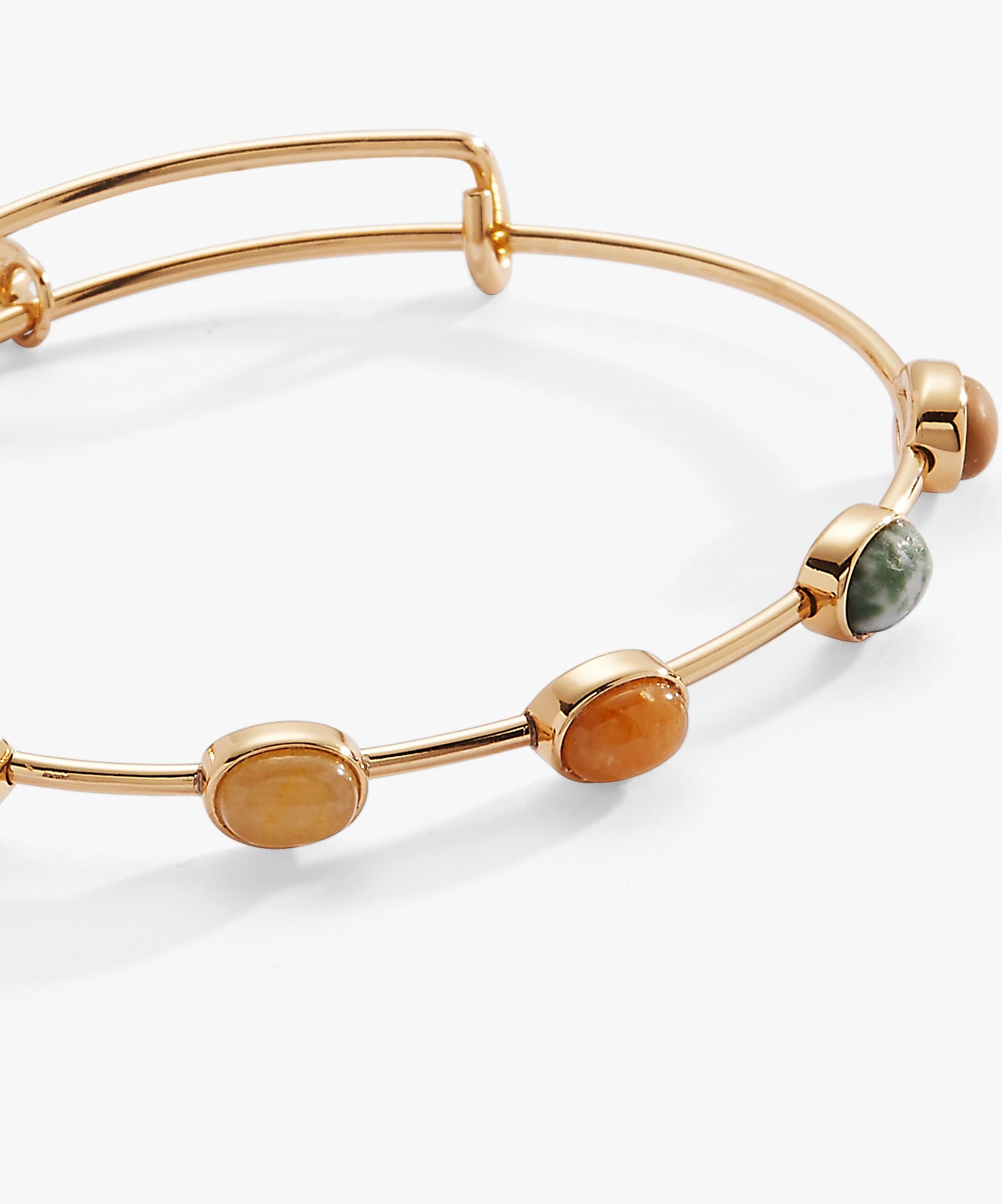 In-Line Semi-Precious Gemstone Bangle