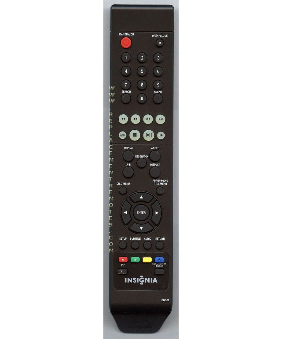 Insignia BD002 Blu-ray Remote Control