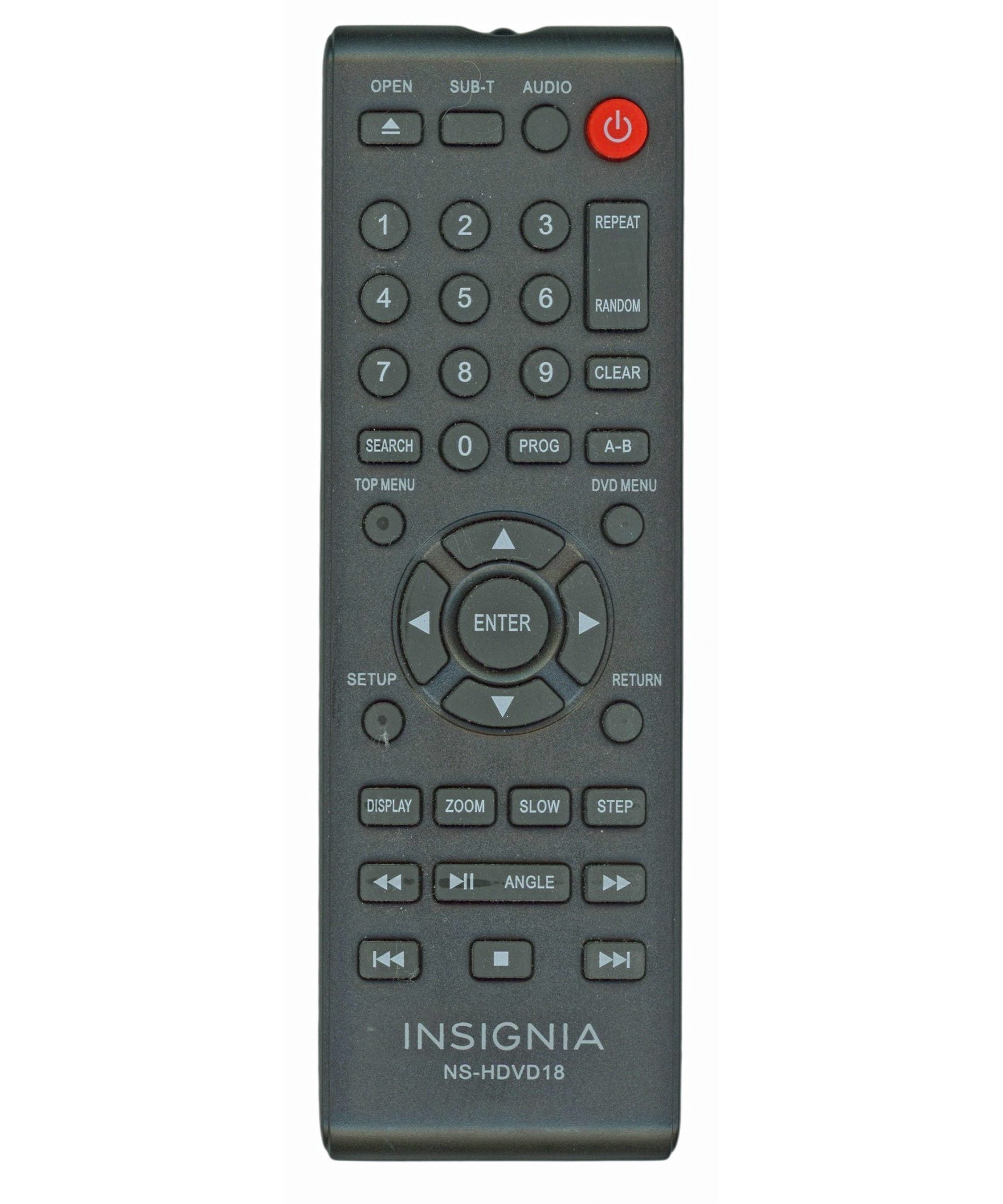 Insignia NSHDVD18 DVD Remote Control