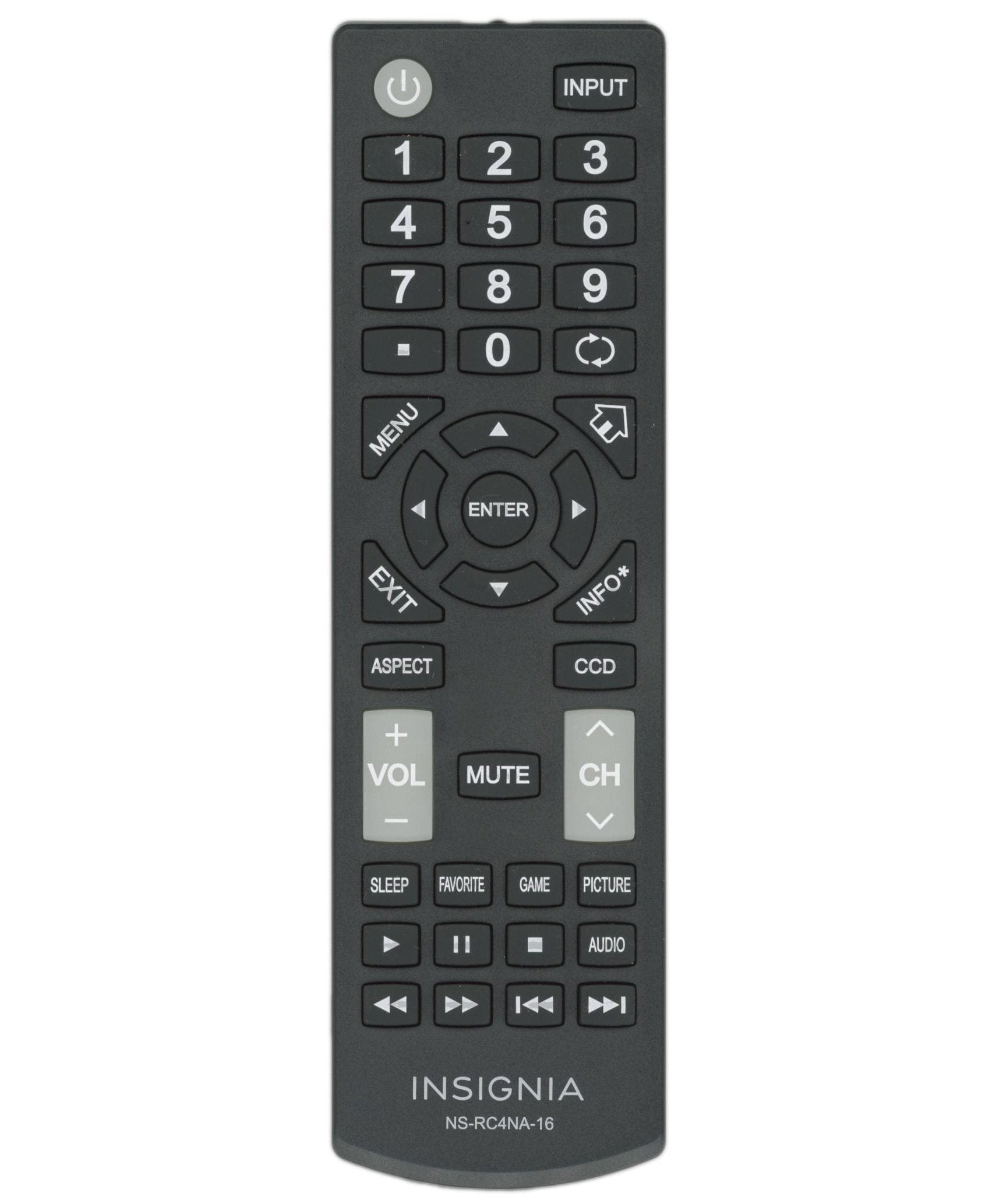 Insignia NSRC4NA16 TV Remote Control