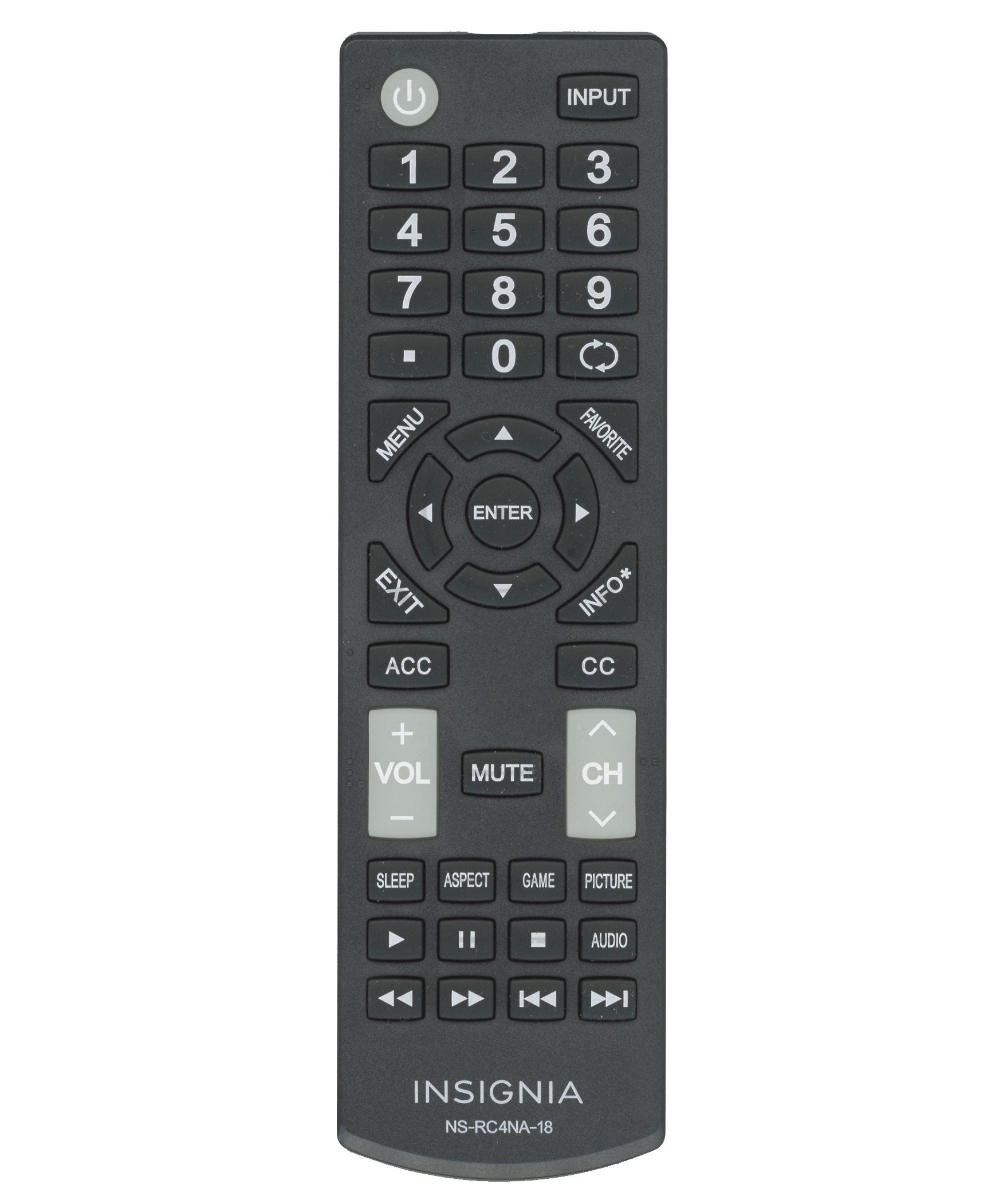 Insignia NS-RC4NA-18 TV Remote Control - NSRC4NA18