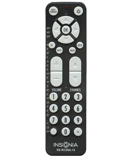 Insignia NSRC5NA14 Digital TV Tuner Converter Remote Control