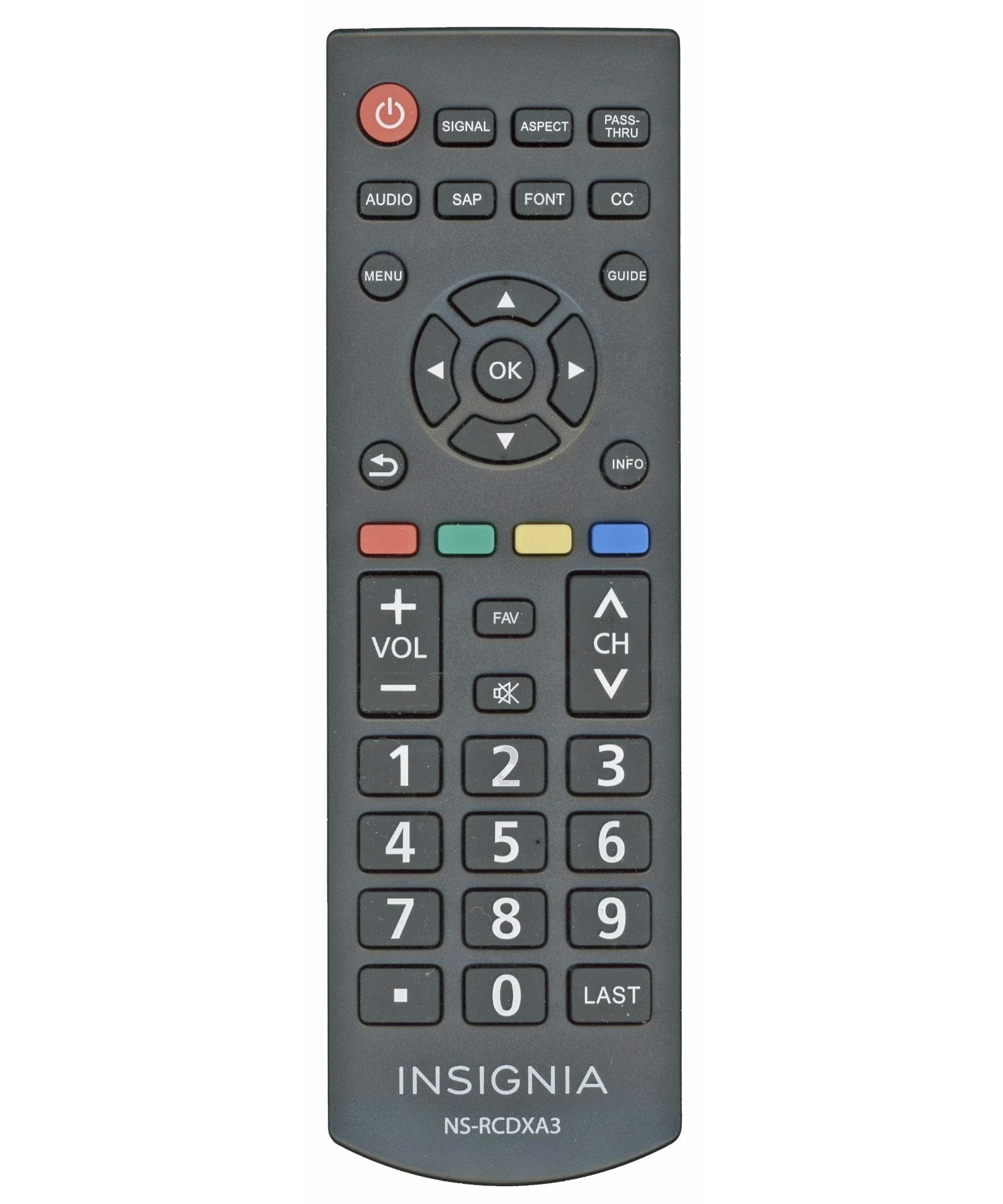 Insignia NSRCDXA3 Digital TV Tuner Converter Remote Control
