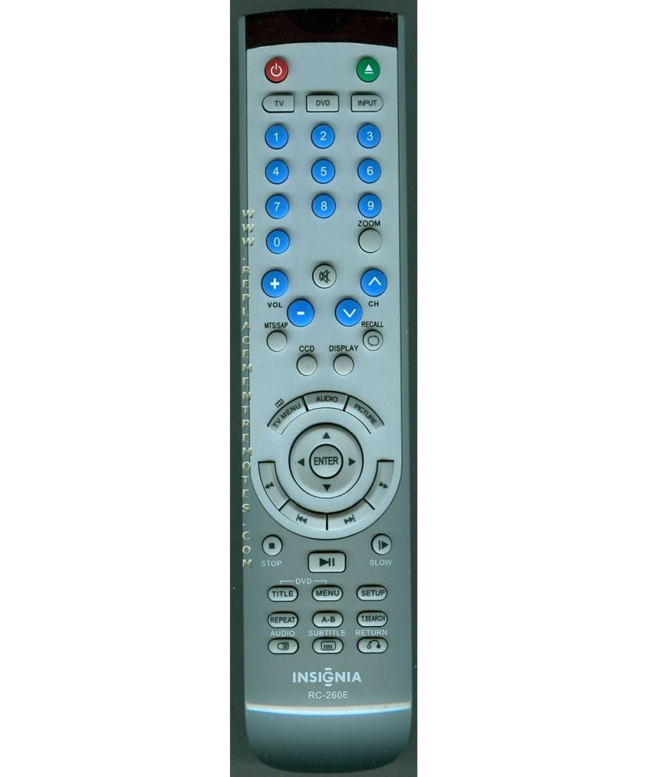 Insignia RC260E TV/DVD Combo Remote Control - ES06195E