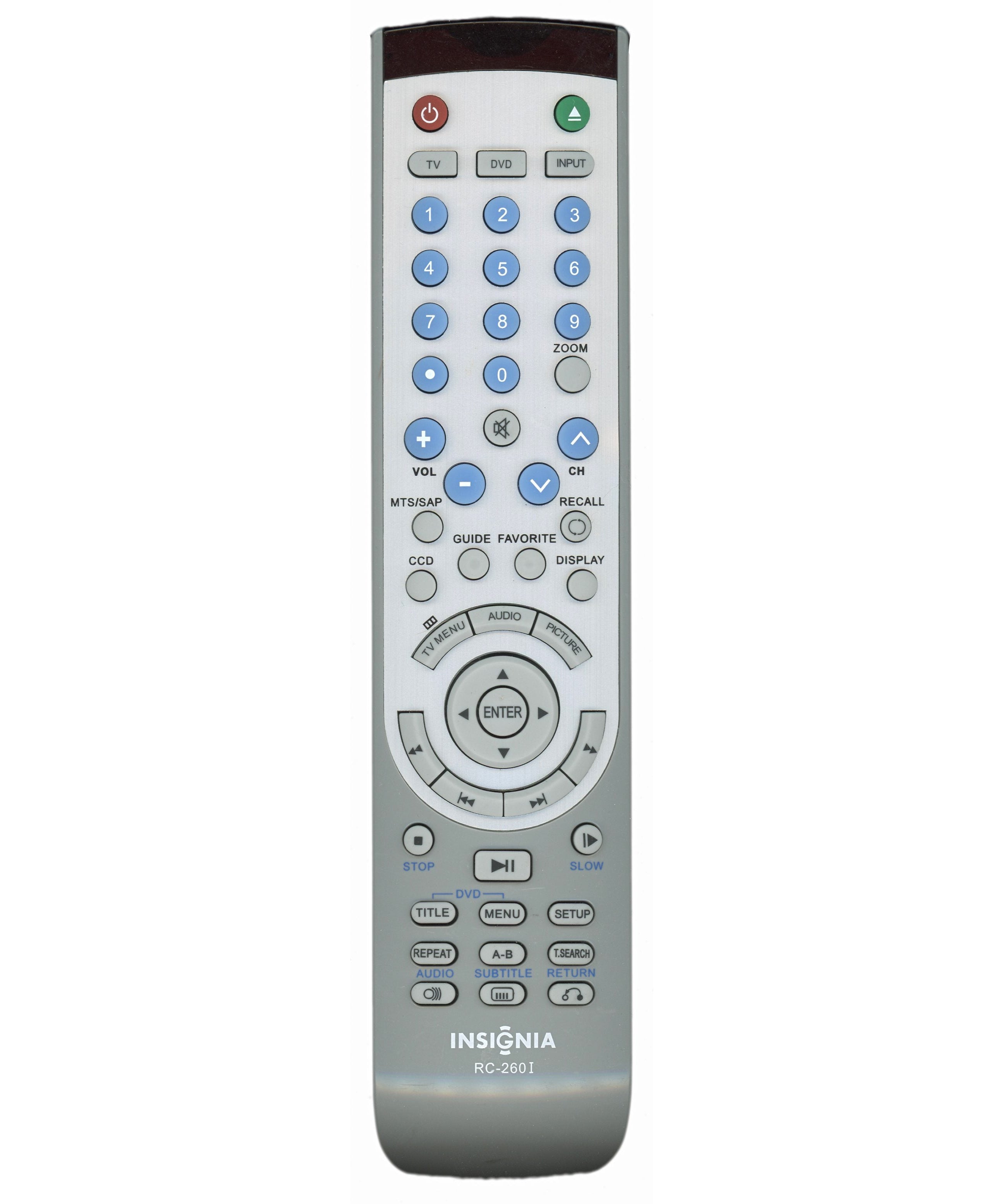 Insignia RC260I INSIGNIA TV/DVD Combo Remote Control - ES06195