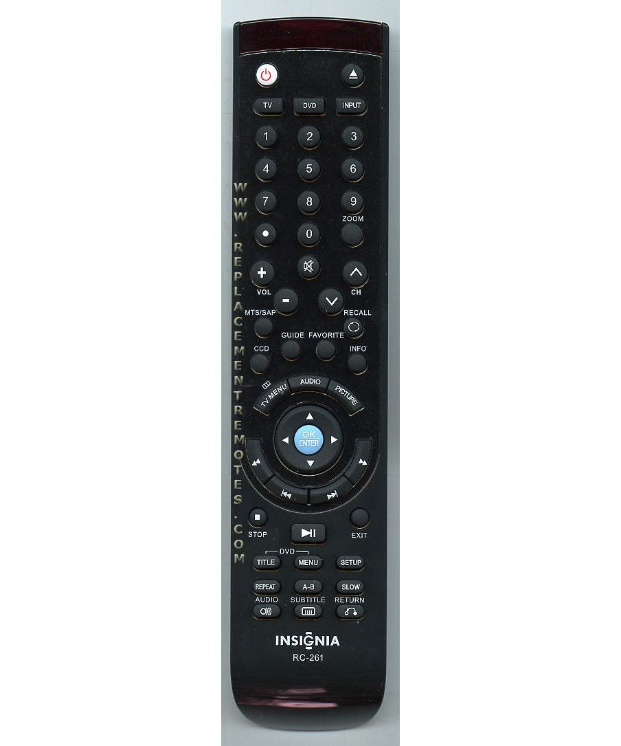 Insignia RC261 TV/DVD Combo Remote Control - ES06480
