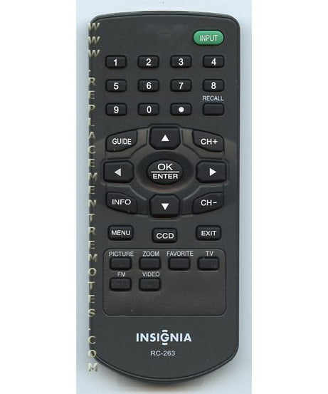 Insignia RC263 TV Remote Control
