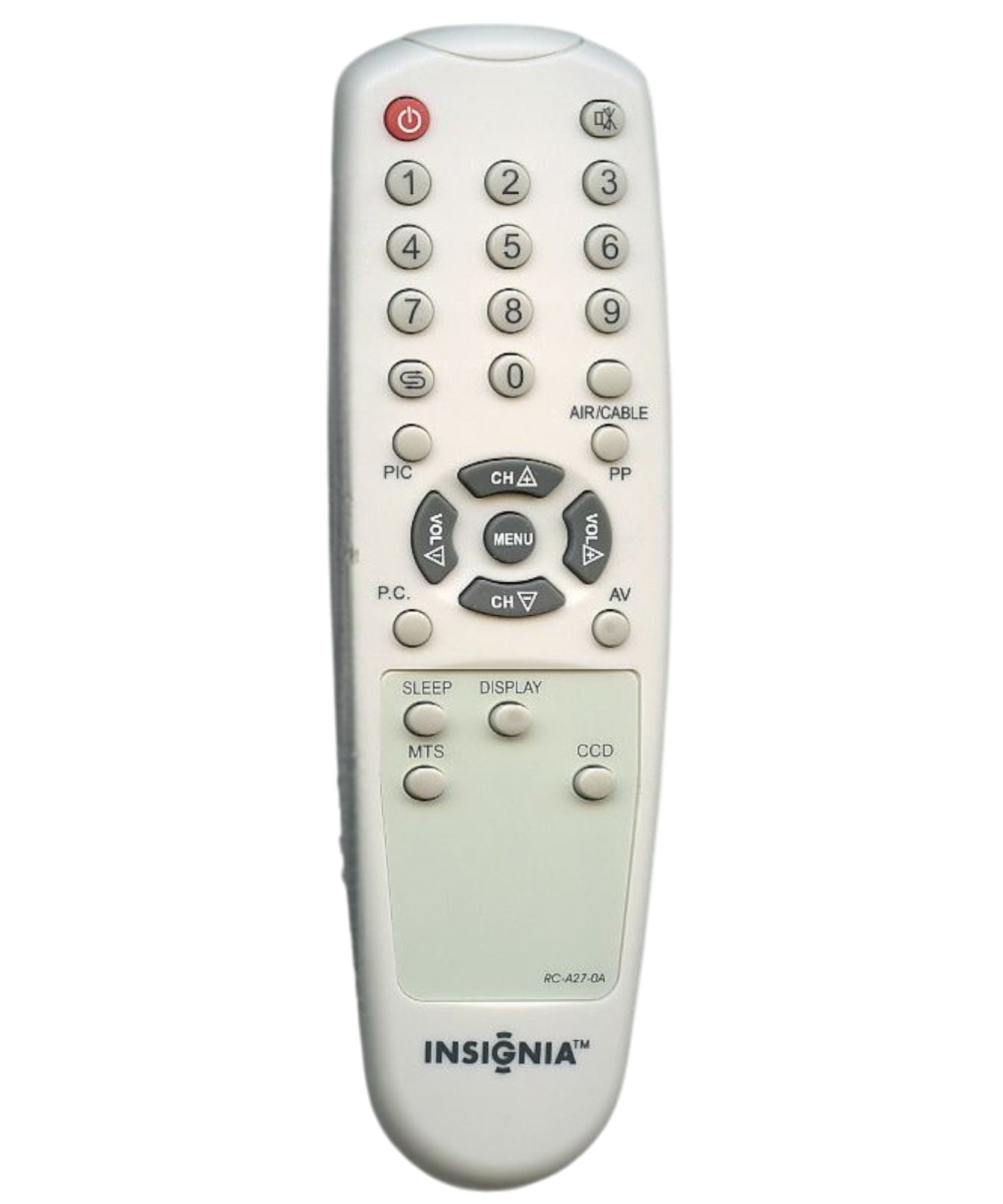 Insignia RCA270A TV Remote Control RC-A27-0A 6010A02701