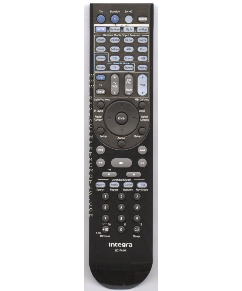 Integra RC744M Receiver Remote Control