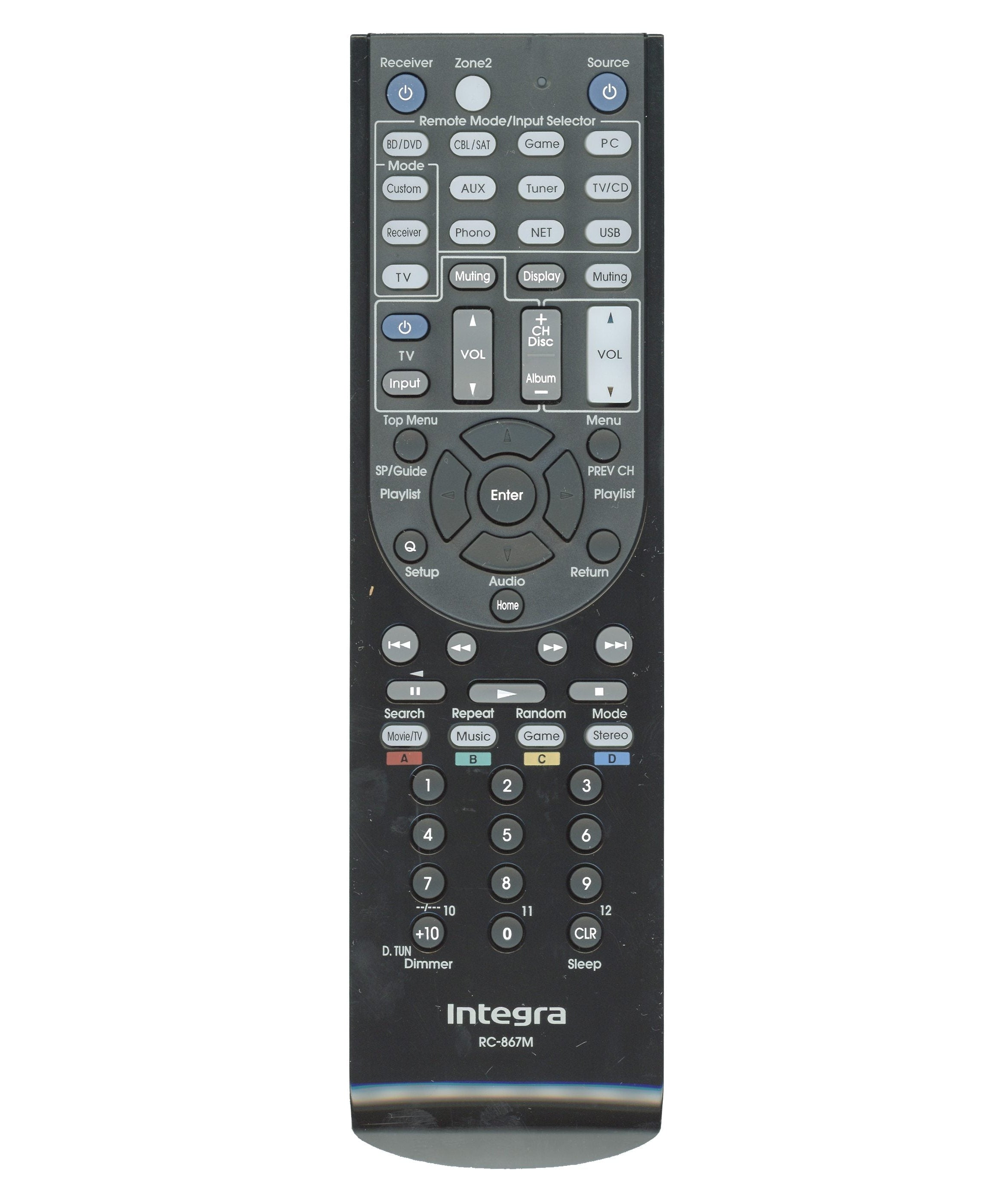 Integra RC867M A/V Receiver Remote Control - 24140867