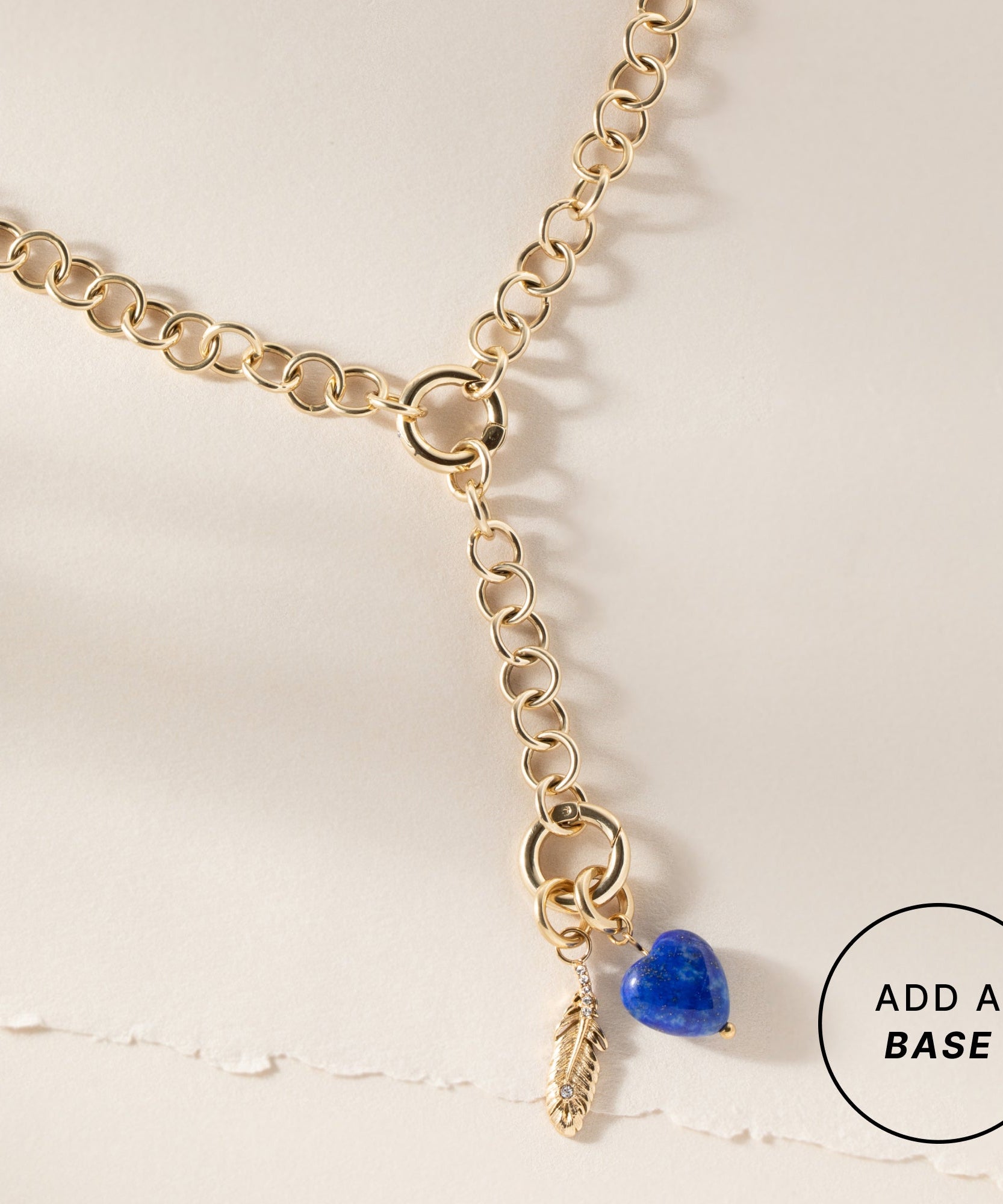 Lapis Gemstone Heart Interchangeable Charm