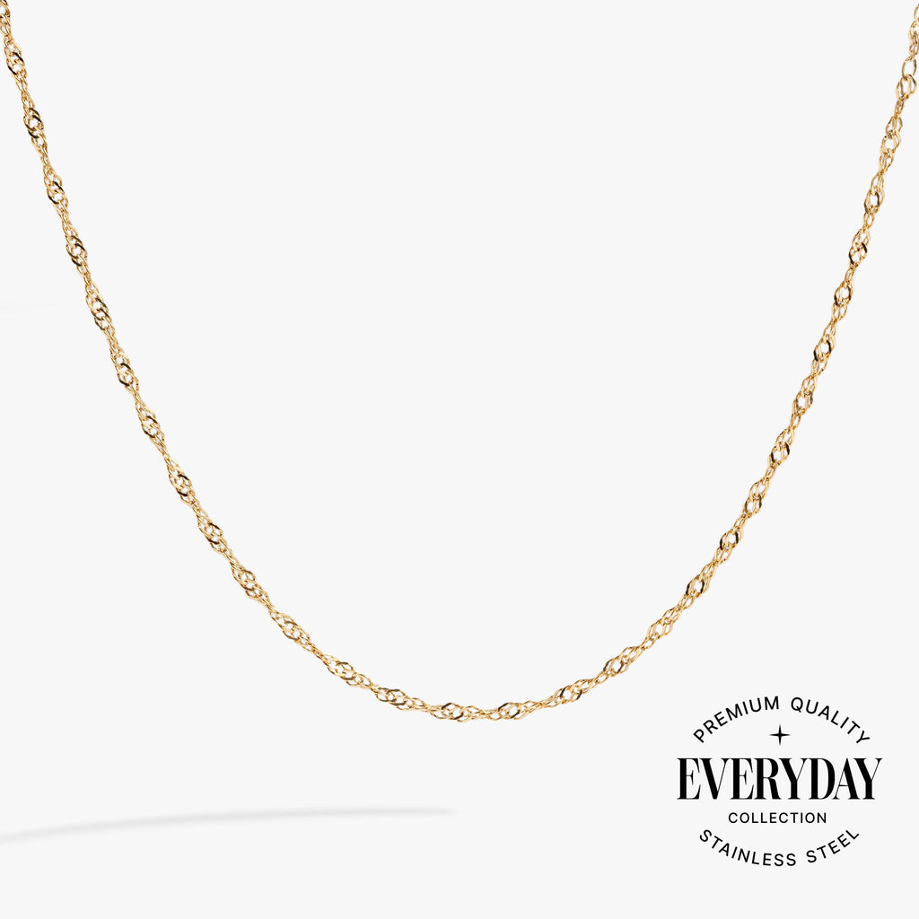 Singapore Chain Charm & Layering Necklace