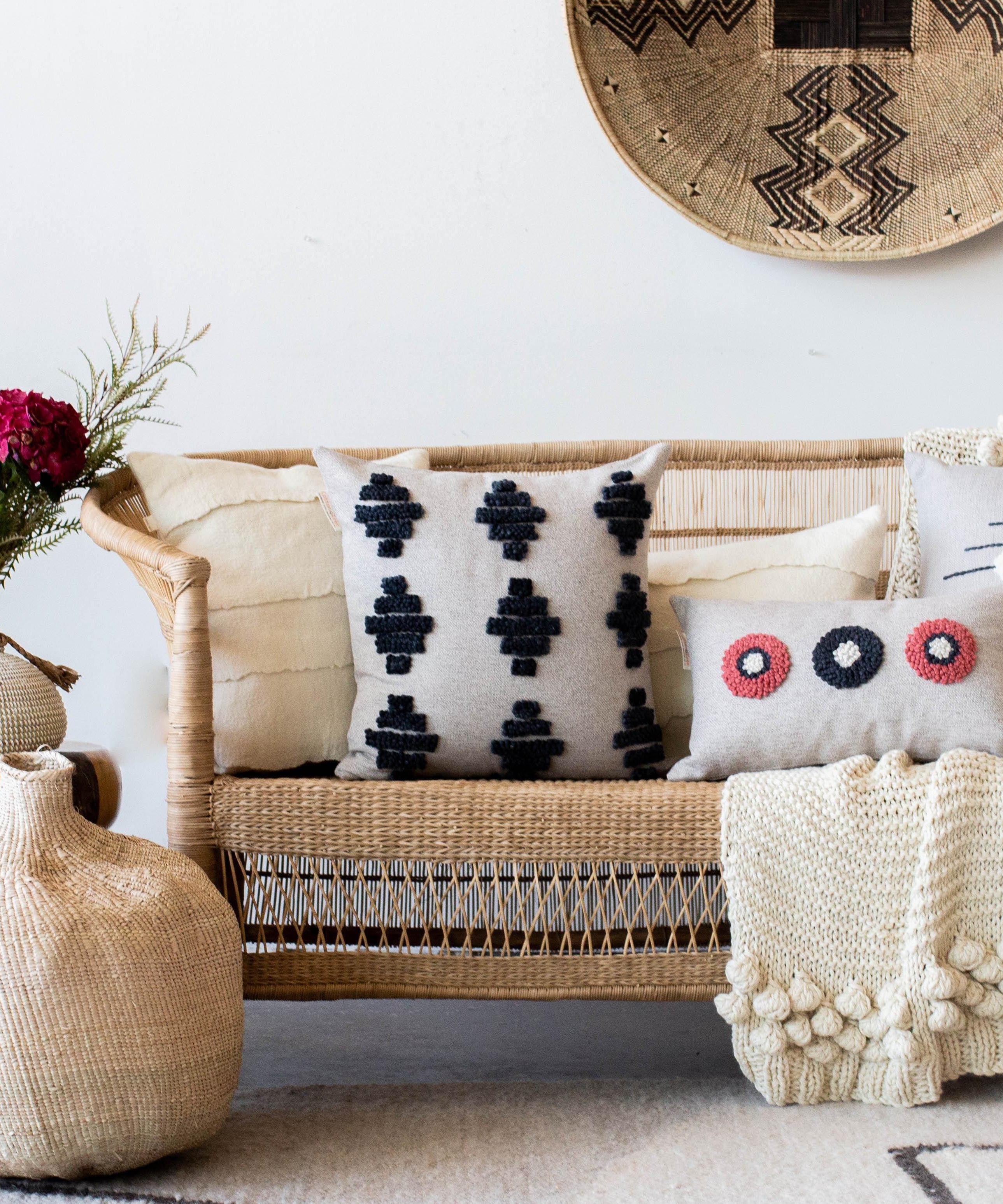 Isuvinu Cotton Square Throw Pillow