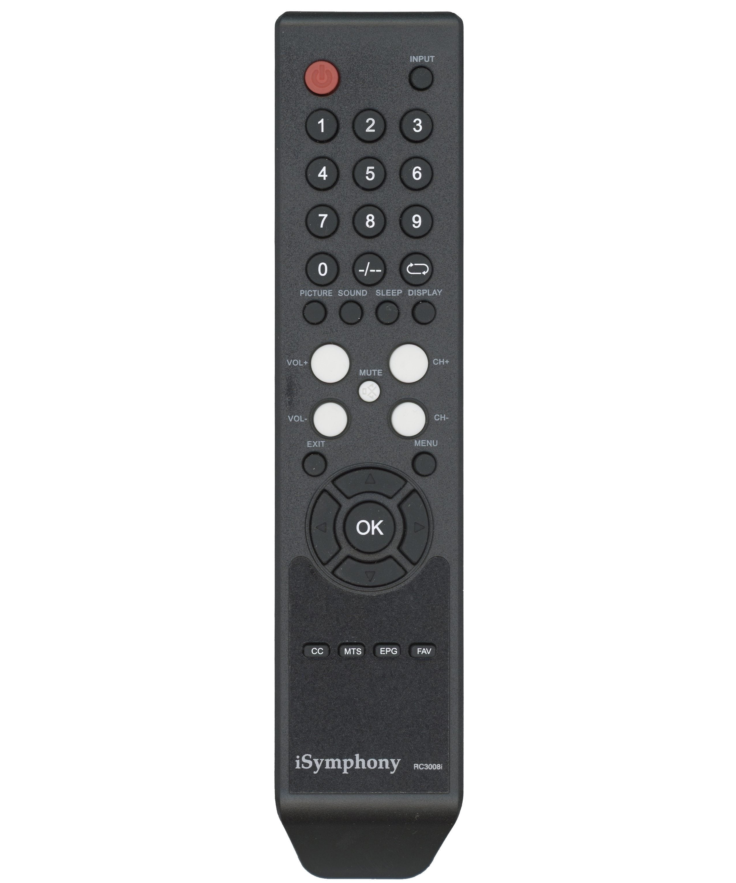iSymphony RC3008I TV Remote Control