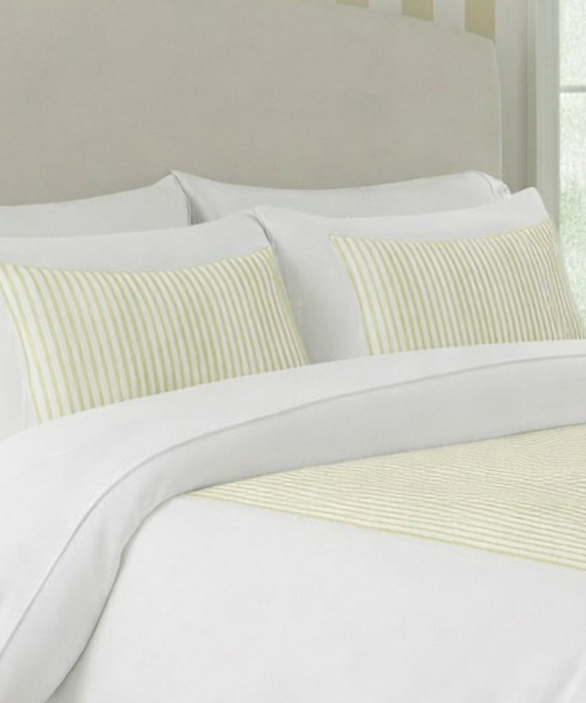 Classic Applique Ticking Stripe Cotton Duvet Cover Set