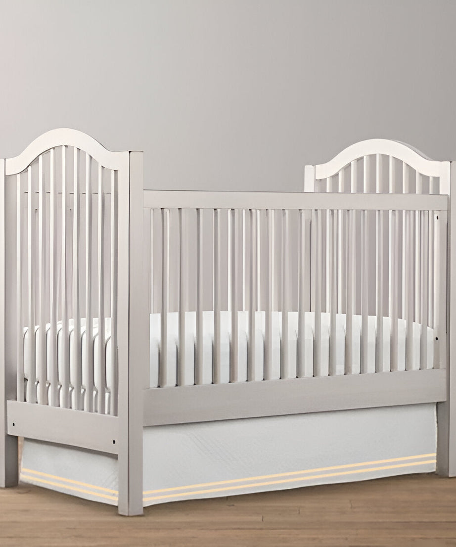 Double Embroidery Cotton Crib Skirt