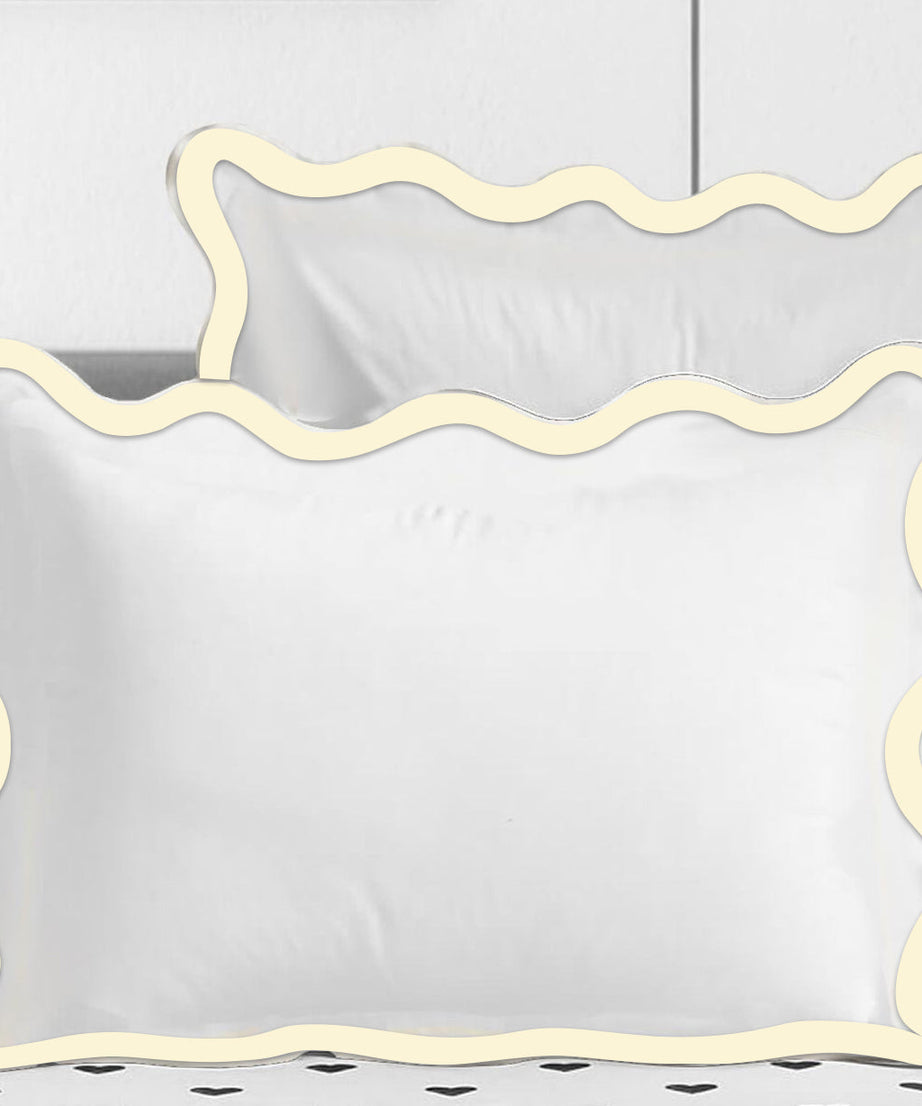 400TC Applique Scalloped Embroidery Cotton Duvet Cover Set