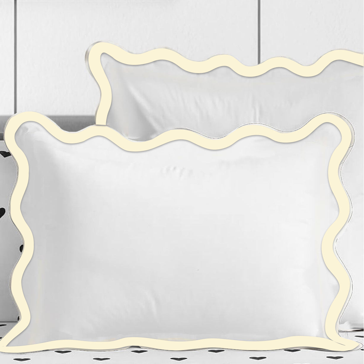 400TC Applique Scalloped Embroidery Cotton Duvet Cover Set