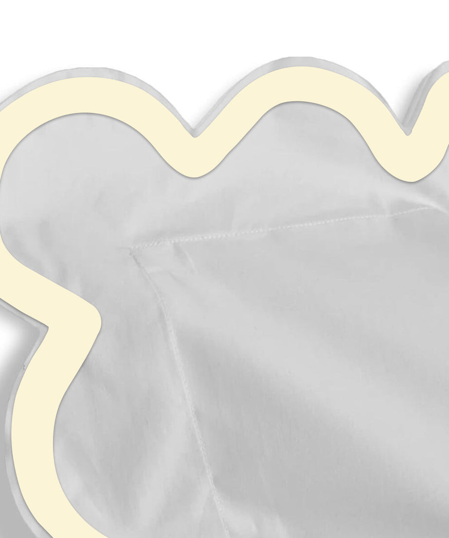 400TC Applique Scalloped Embroidery Cotton Duvet Cover Set