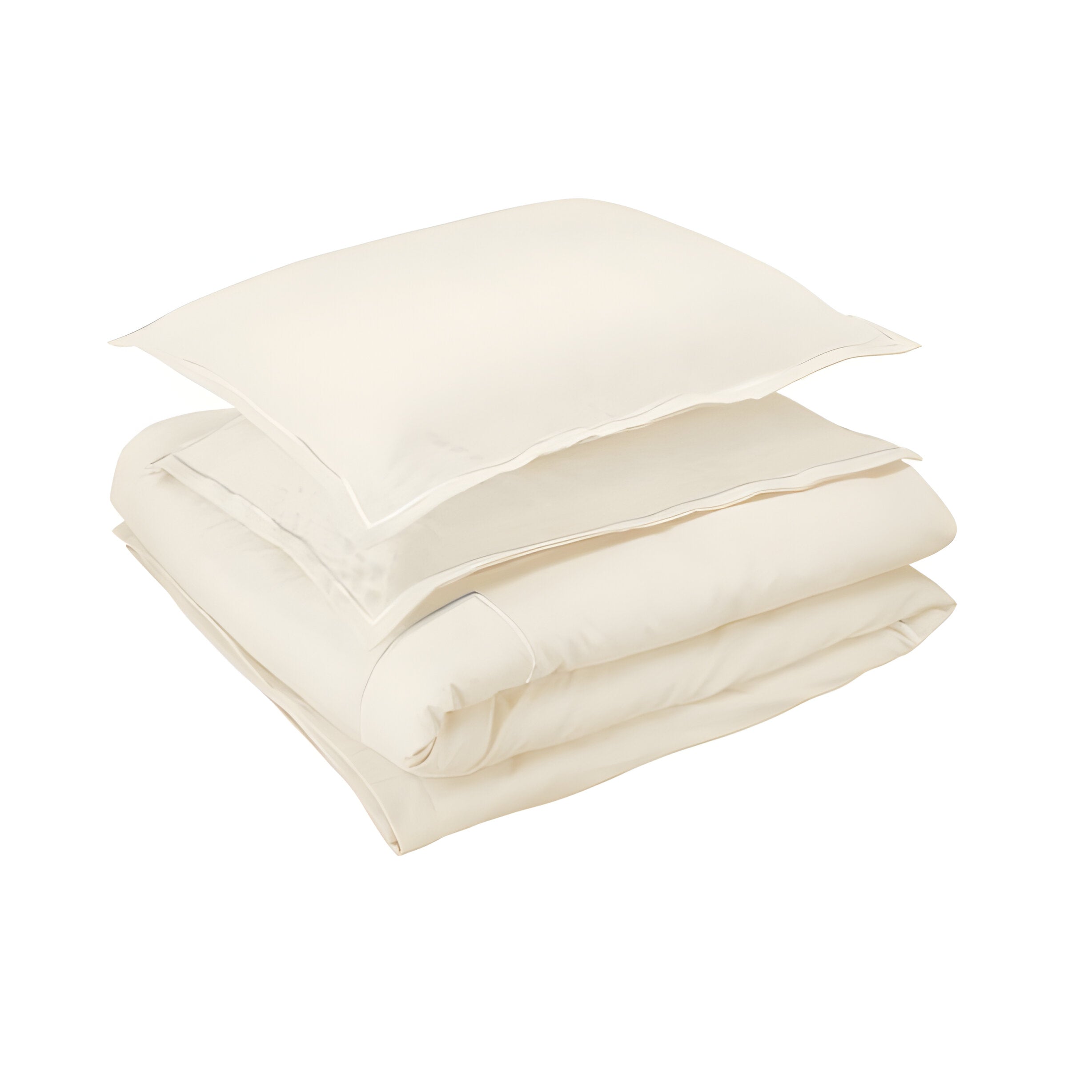 400TC Cotton Luxurious Single Embroidery Sateen Solid Duvet Cover Set