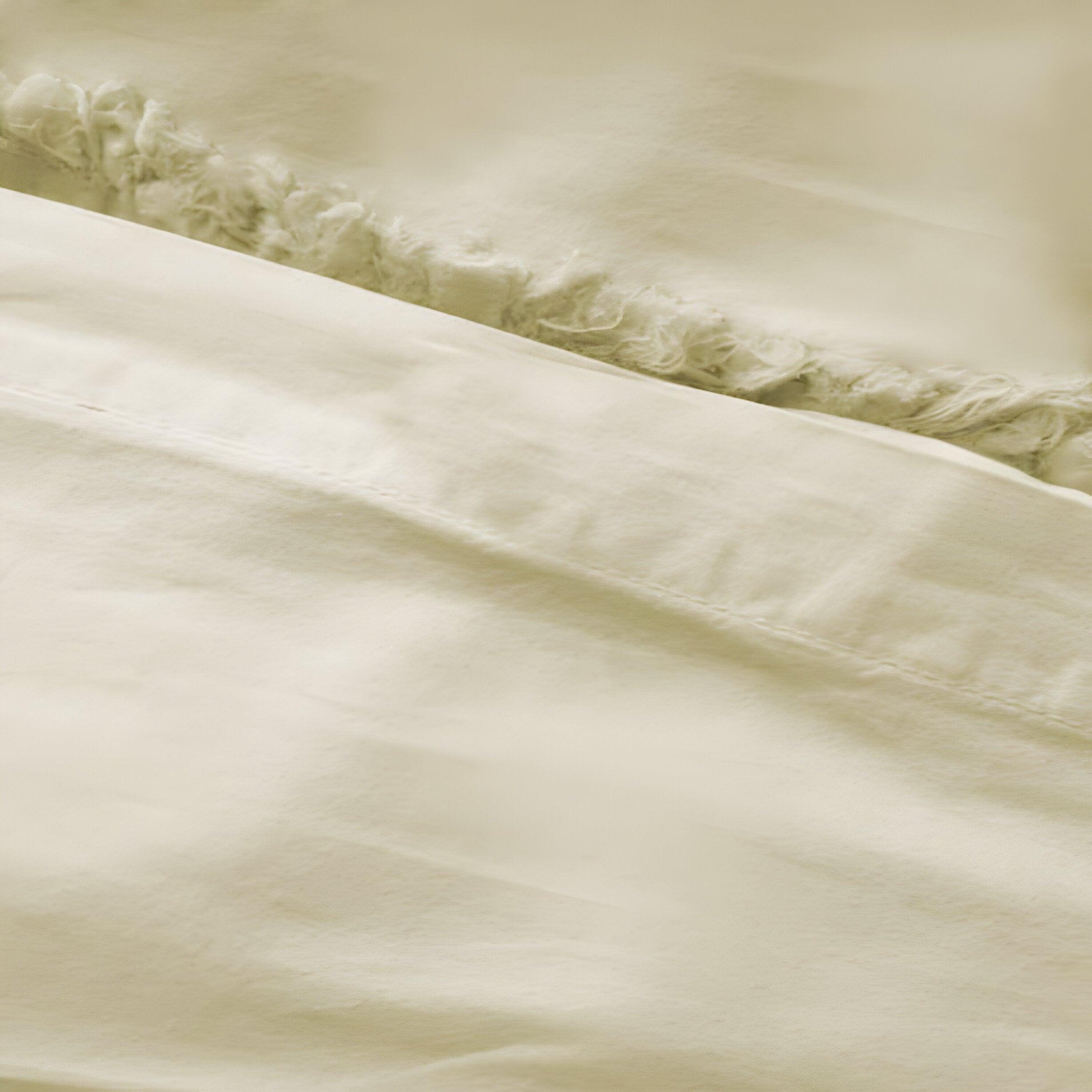 400TC Cotton Sateen Solid Fringe Duvet Cover Set