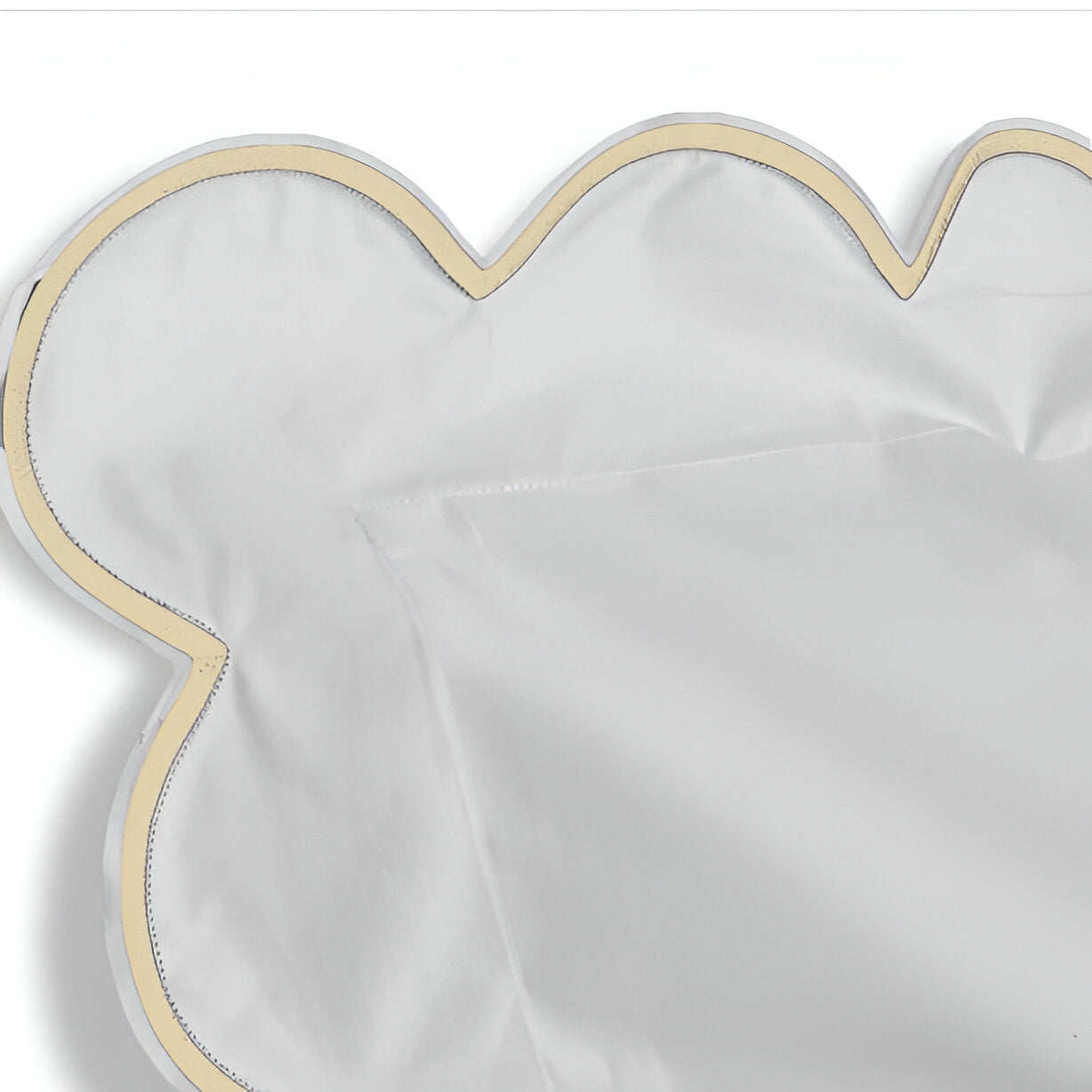 400TC Cotton Scallop Embroidery Sateen Solid Duvet Cover Set