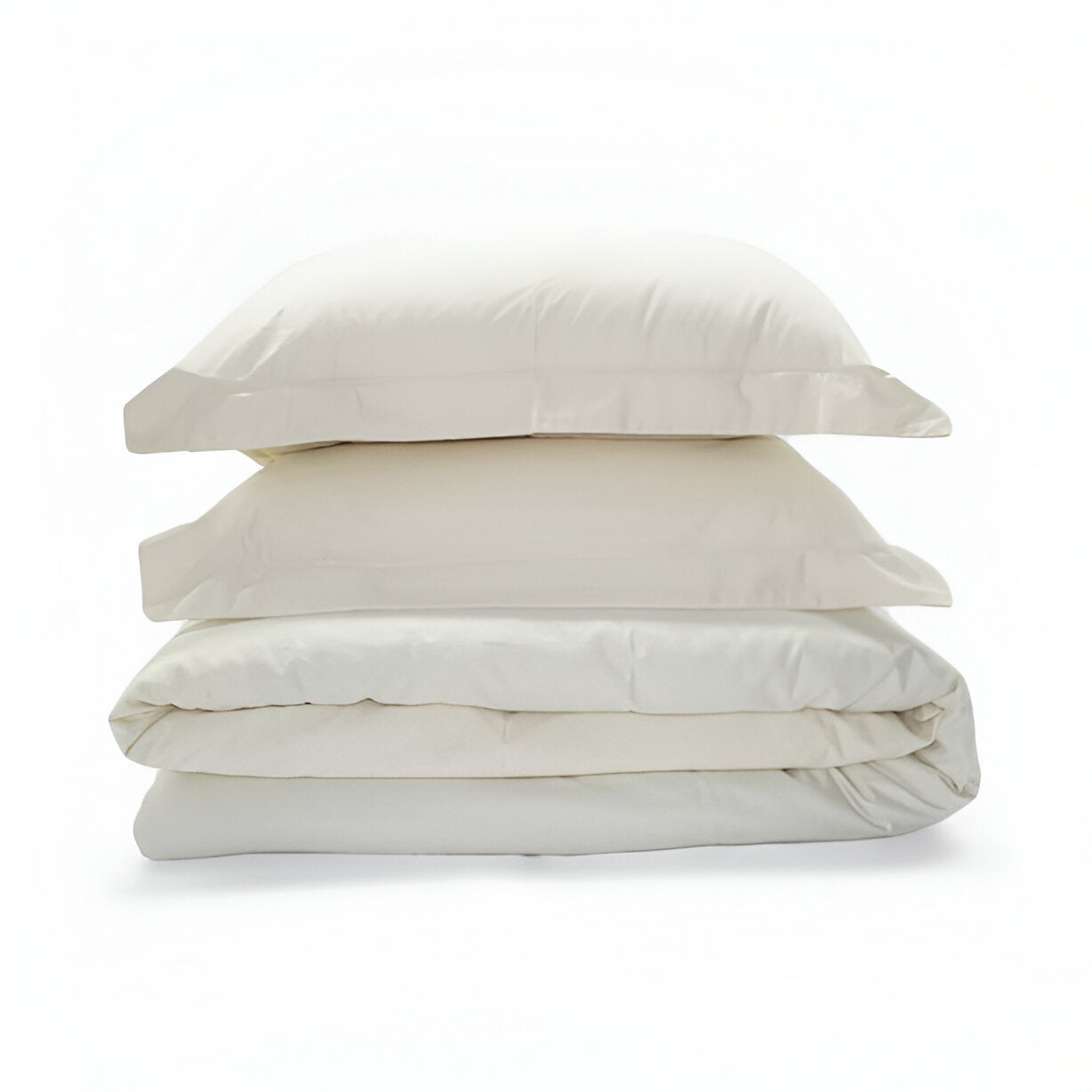 400TC Sateen Solid Cotton Round Duvet Cover Set
